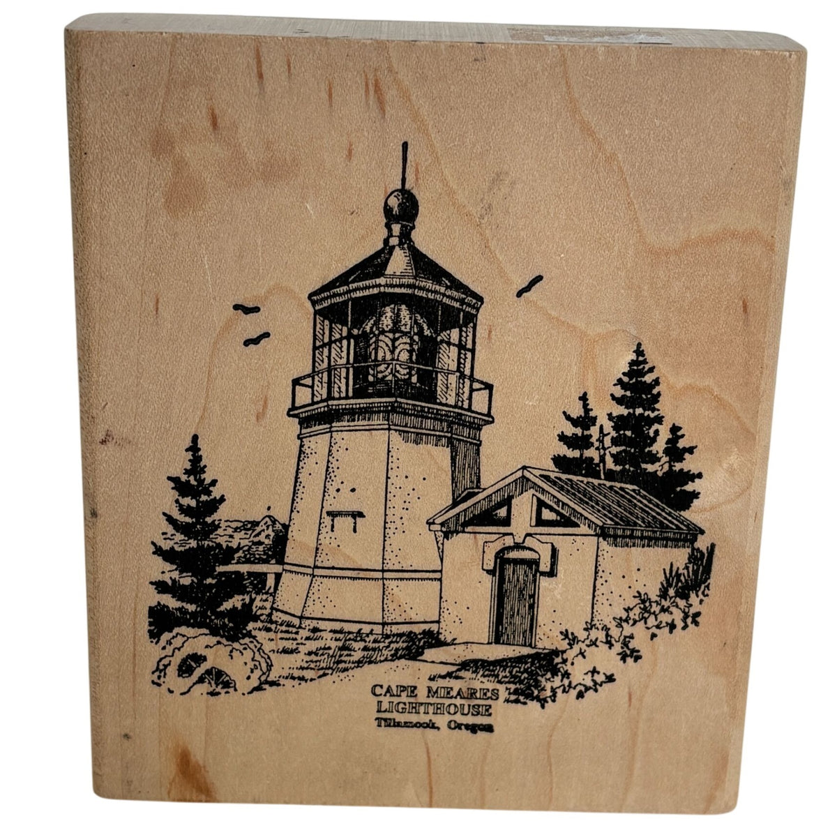 Peddlers Pack Rubber Stamp Cape Meares Lighthouse Tillamook Oregon Coastal Nautical Craft Cardmaking Seaside