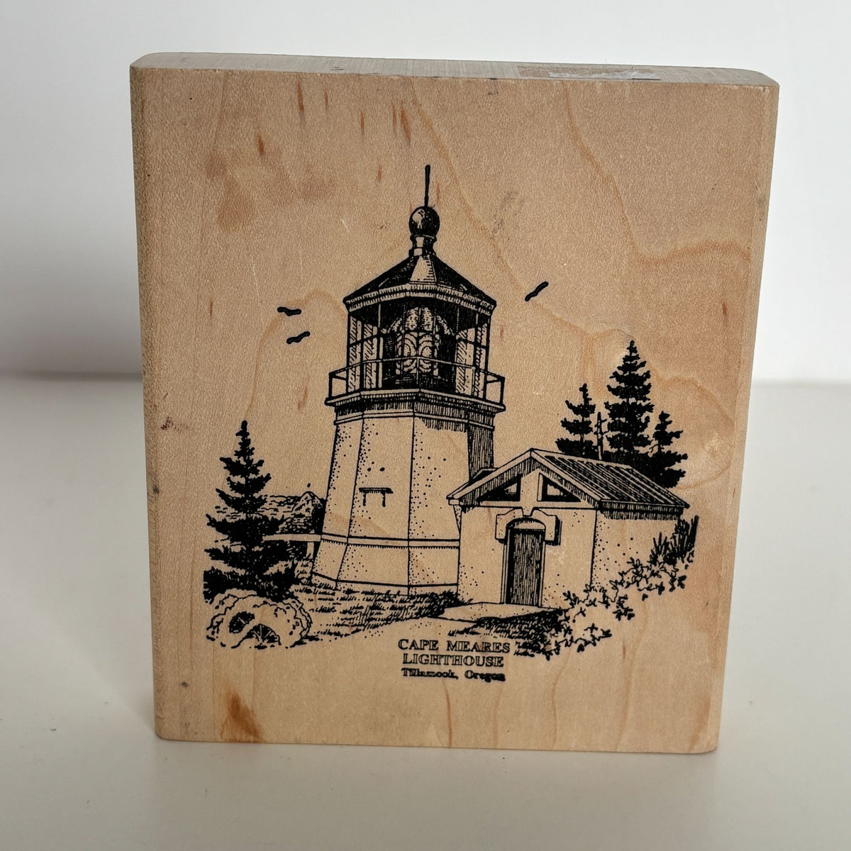 Peddlers Pack Rubber Stamp Cape Meares Lighthouse Tillamook Oregon Coastal Nautical Craft Cardmaking Seaside