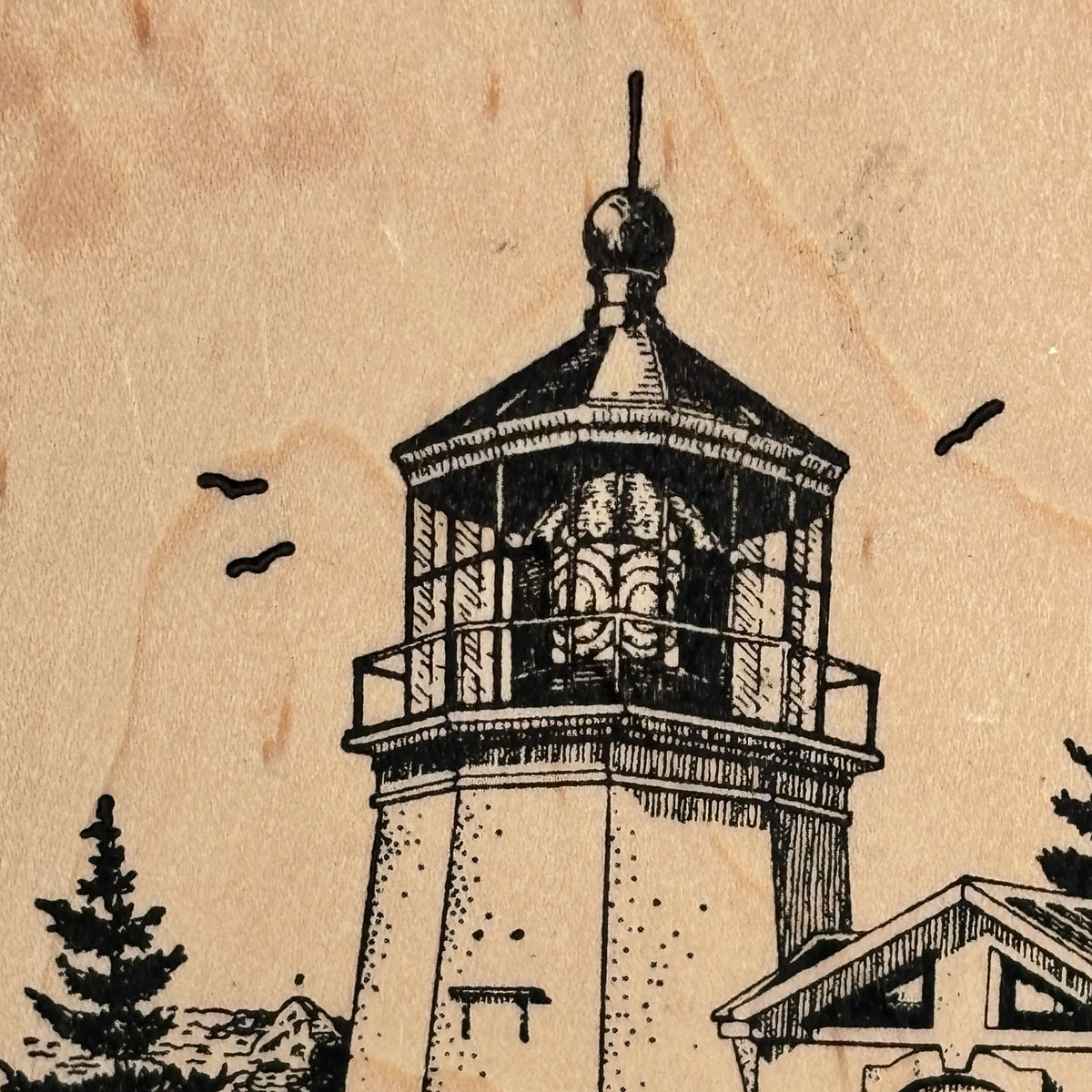 Peddlers Pack Rubber Stamp Cape Meares Lighthouse Tillamook Oregon Coastal Nautical Craft Cardmaking Seaside