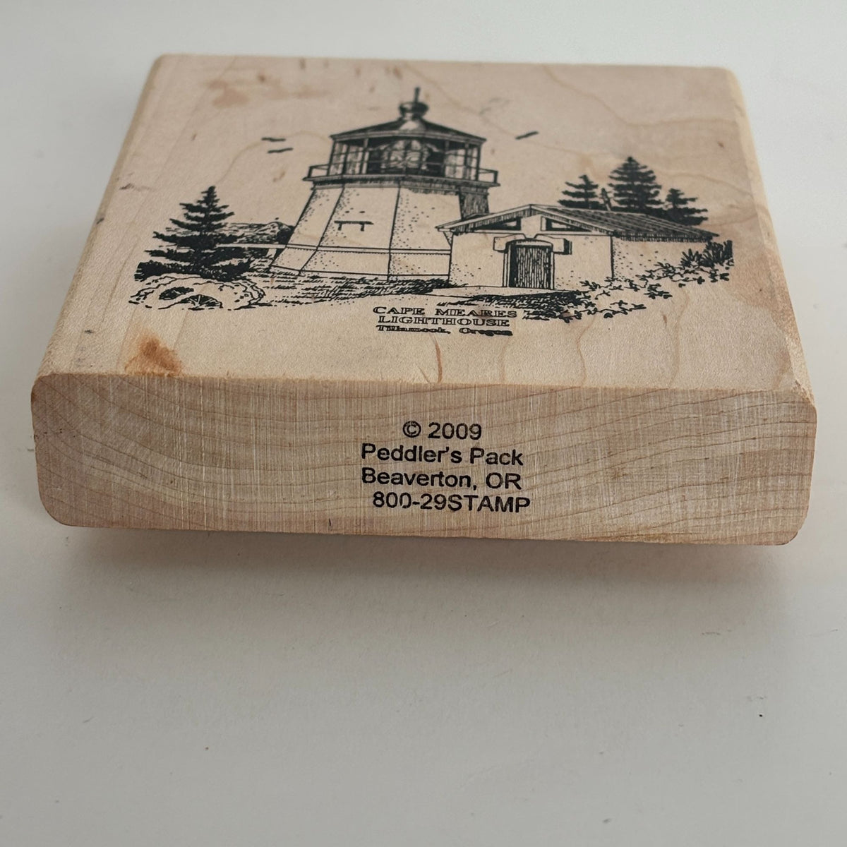 Peddlers Pack Rubber Stamp Cape Meares Lighthouse Tillamook Oregon Coastal Nautical Craft Cardmaking Seaside
