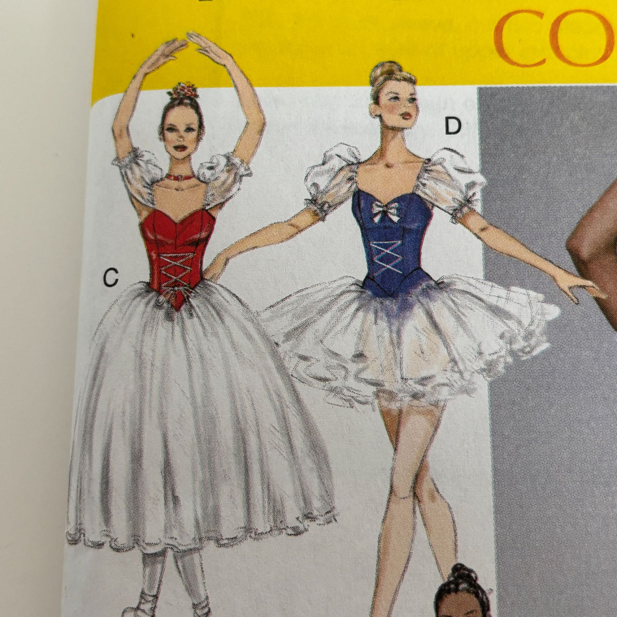 McCalls Costume Sewing Pattern M7615 Ballet Costume Tutu Dress Misses 14-22 Uncut