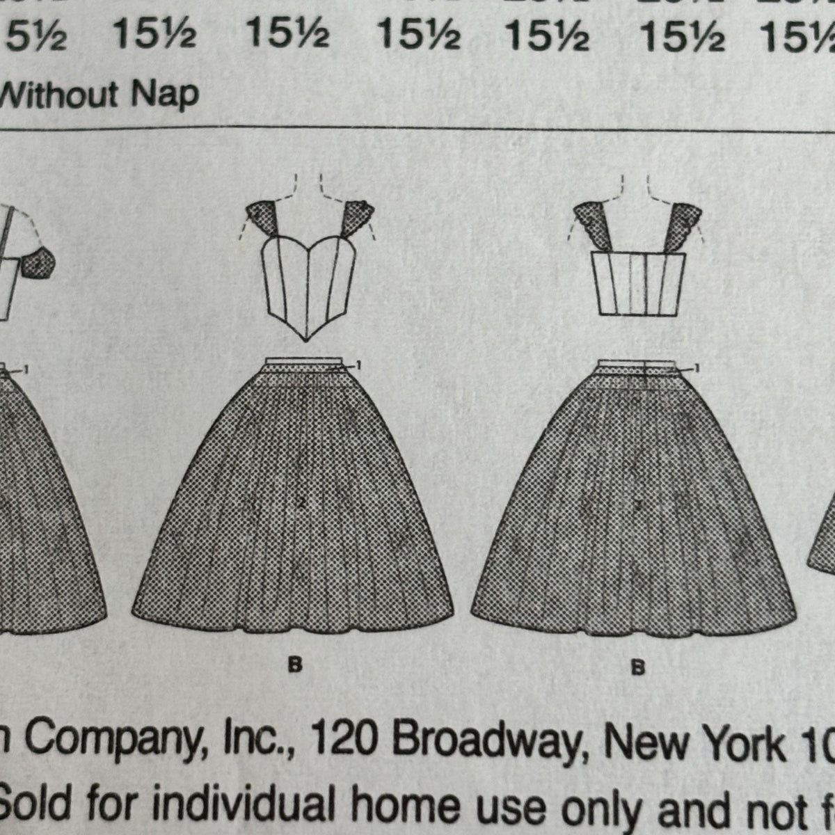 McCalls Costume Sewing Pattern M7615 Ballet Costume Tutu Dress Misses 14-22 Uncut