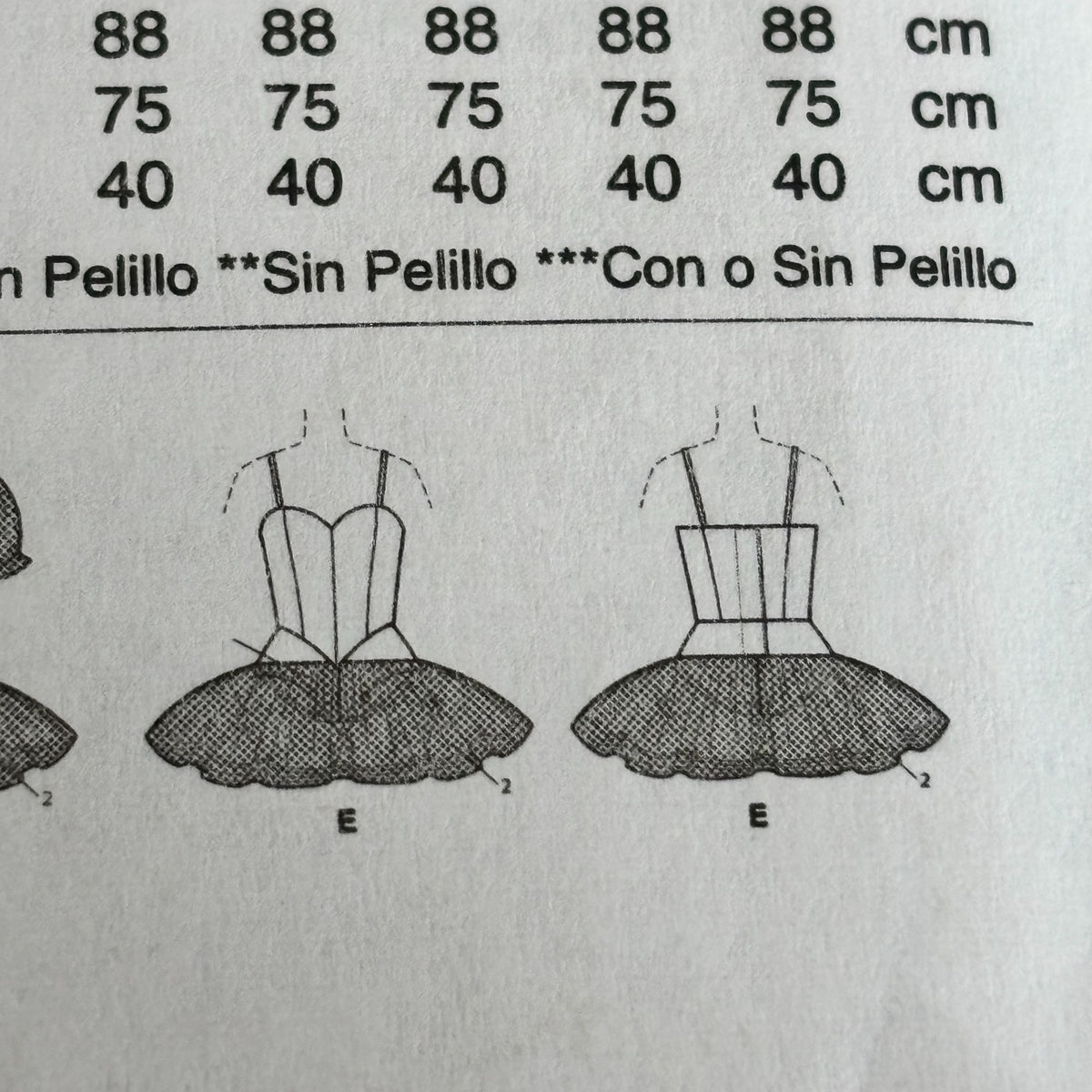McCalls Costume Sewing Pattern M7615 Ballet Costume Tutu Dress Misses 14-22 Uncut