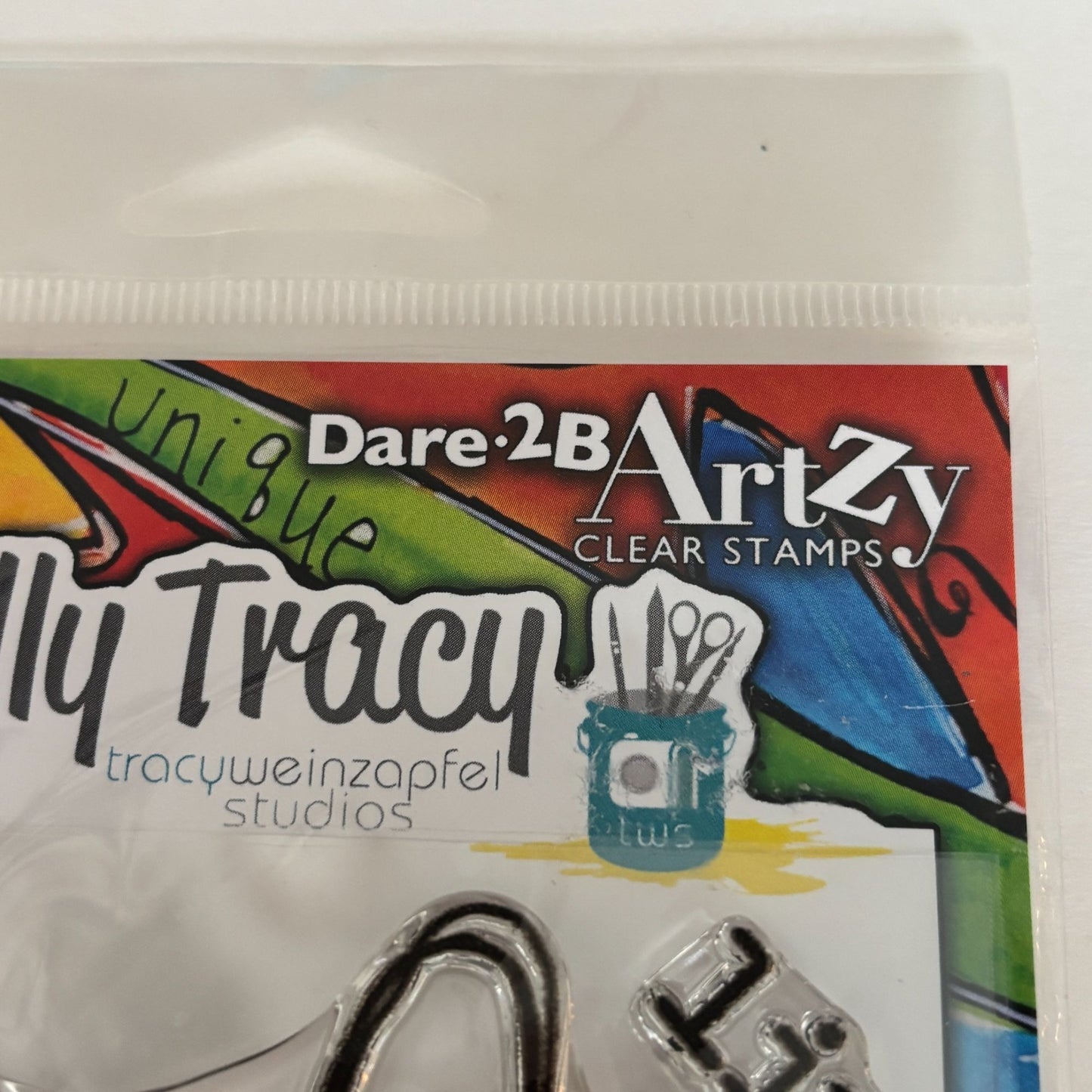 Dare 2B Artzy Clear Stamps Thanks Totally Tracy Floral Thank You Sentiments Word Cardmaking