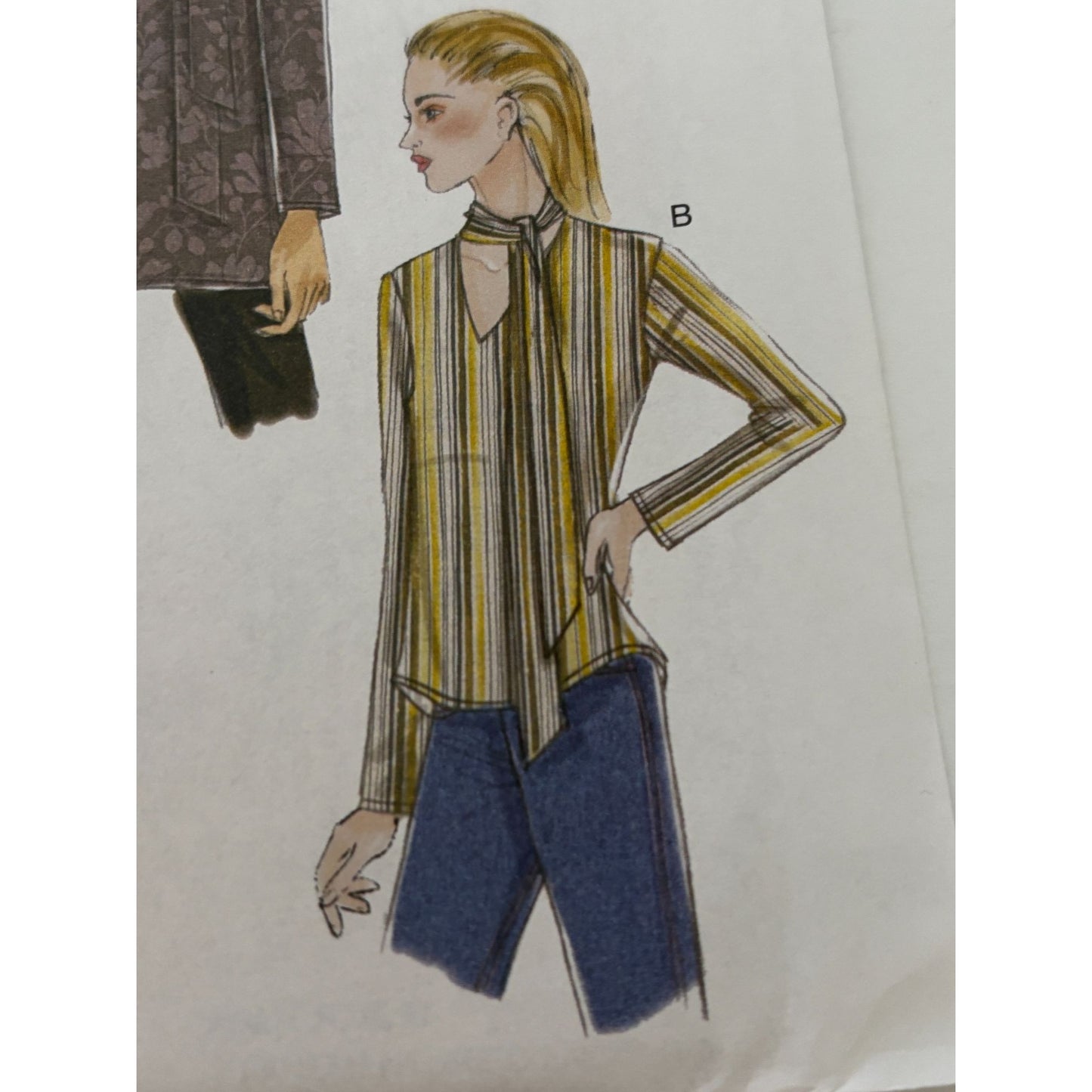 Vogue Sewing Pattern V9204 Misses Top Shirt Blouse Sizes 14-22 Easy Career Uncut