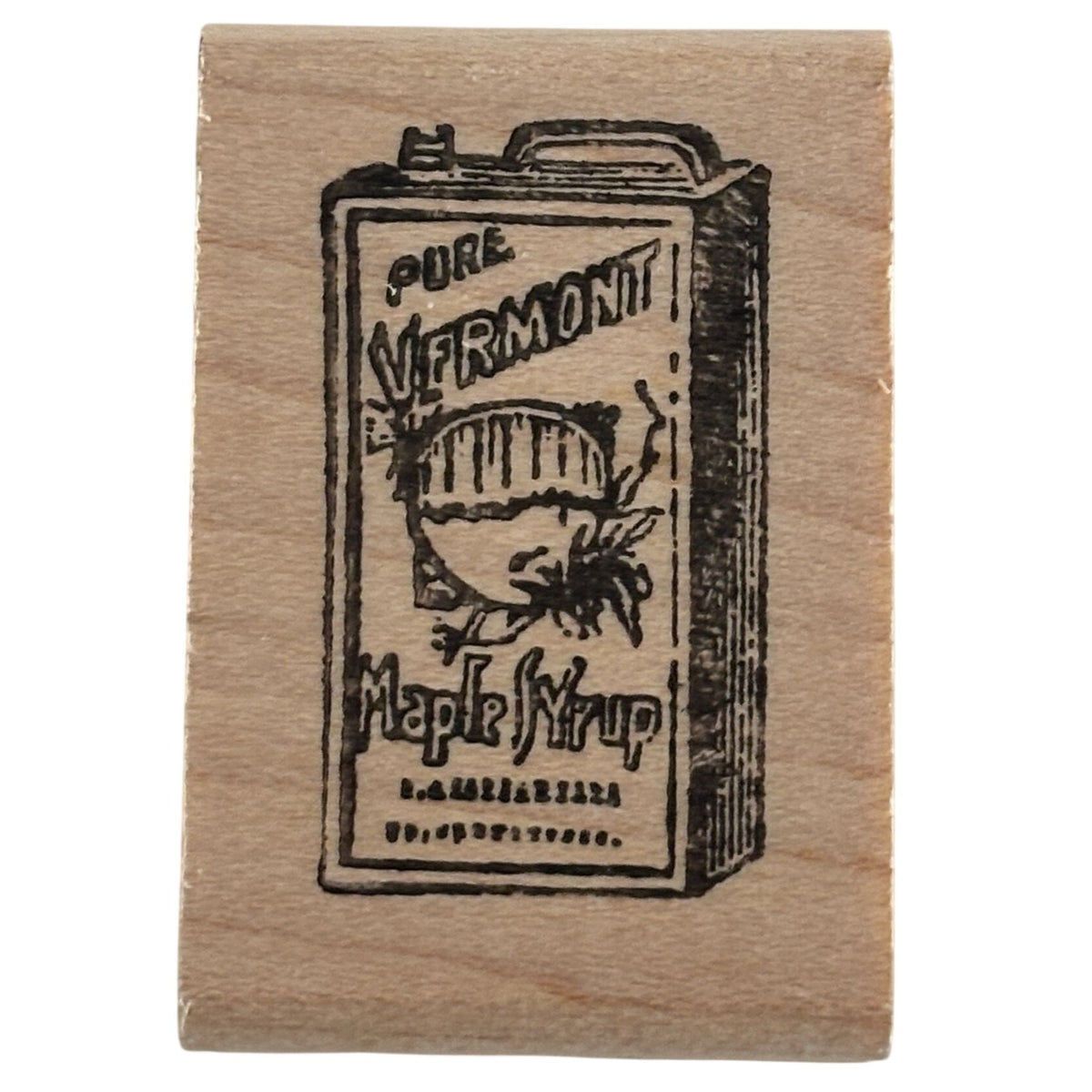 Seaside Stampin Ink Rubber Stamp Pure Vermont Maple Syrup Breakfast Kitchen Farmhouse Cardmaking