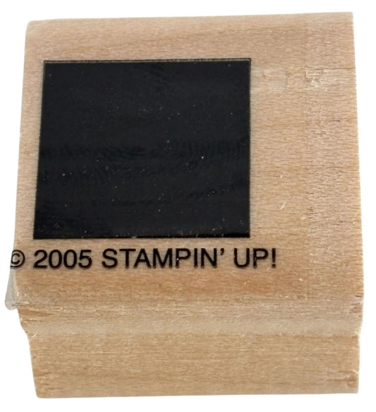 Stampin Up Rubber Stamp Square Shape 5/8 Inch Small Card Making Craft Tool