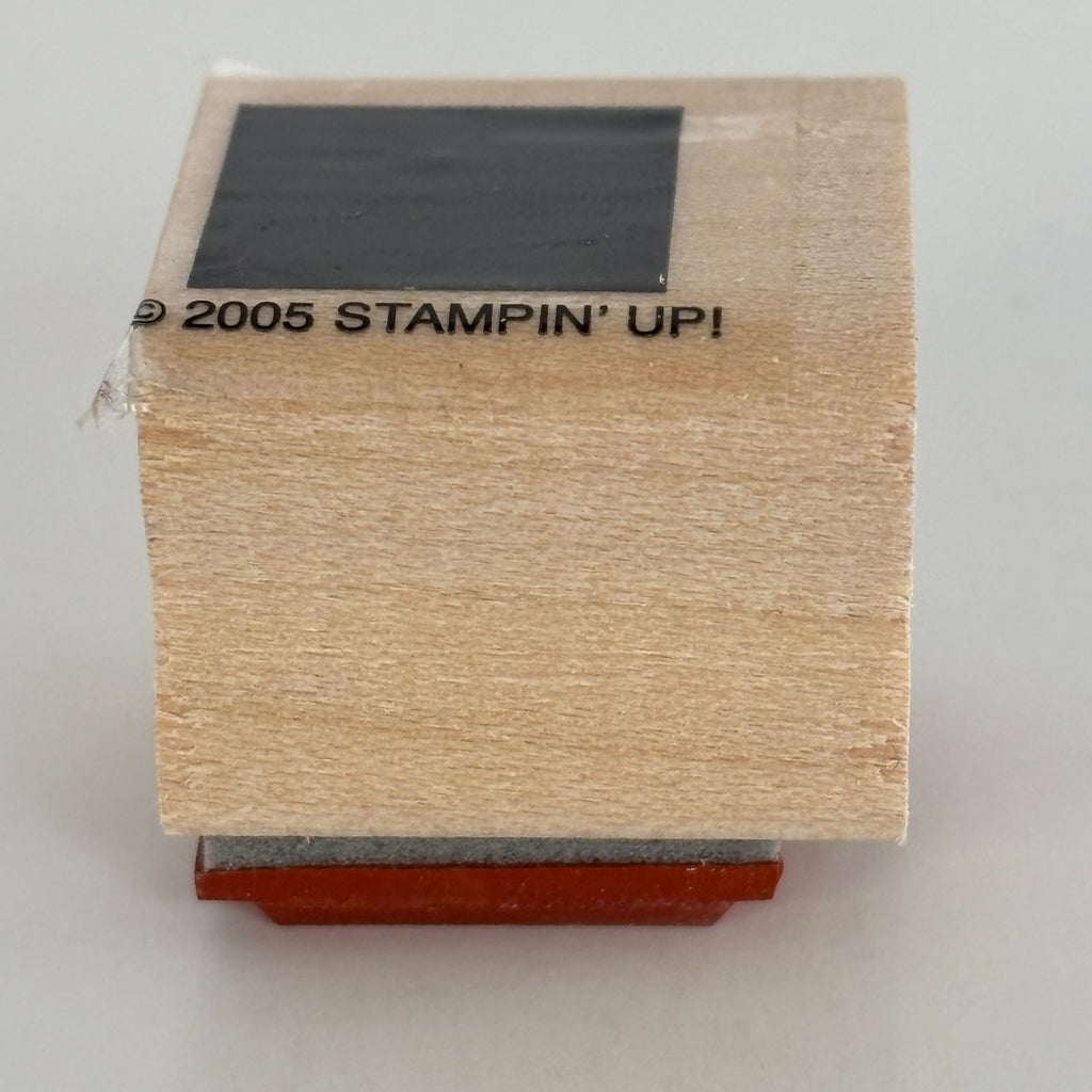 Stampin Up Rubber Stamp Square Shape 5/8 Inch Small Card Making Craft Tool
