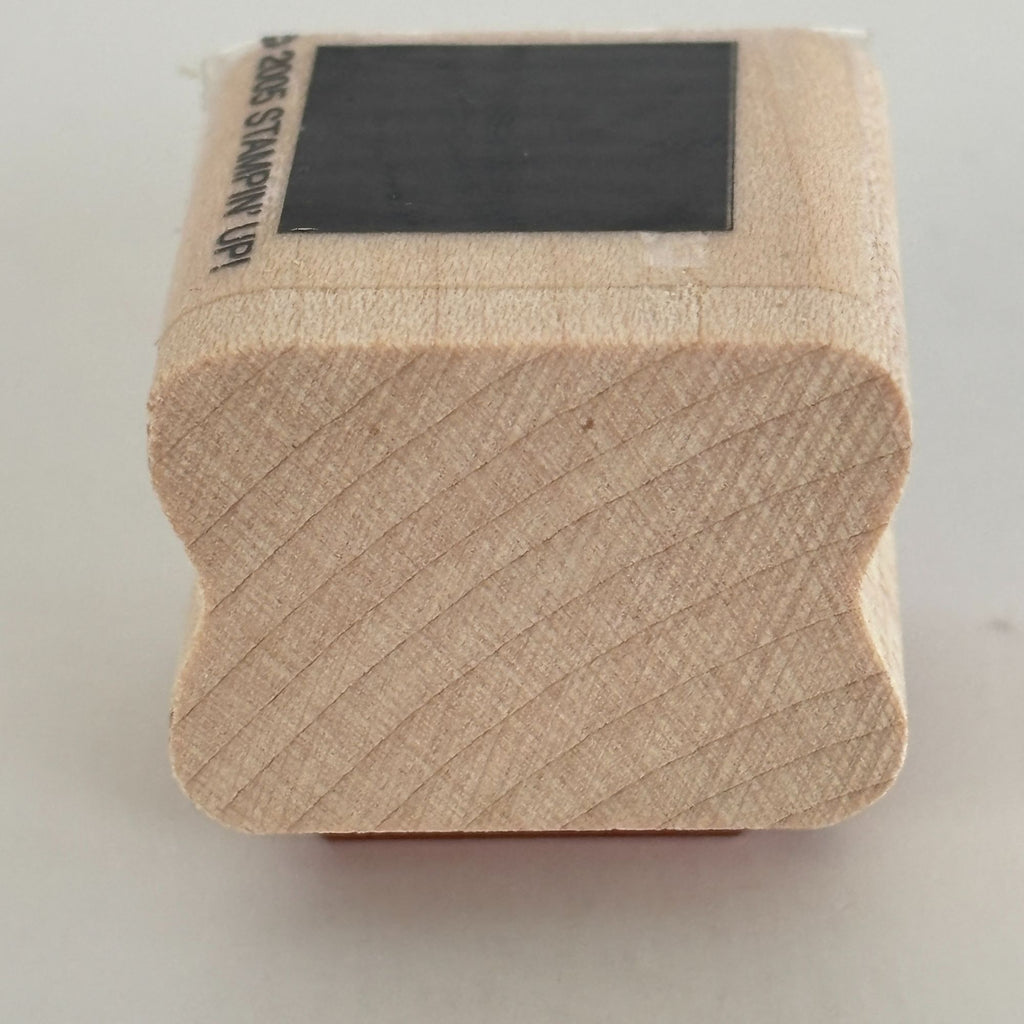 Stampin Up Rubber Stamp Square Shape 5/8 Inch Small Card Making Craft Tool