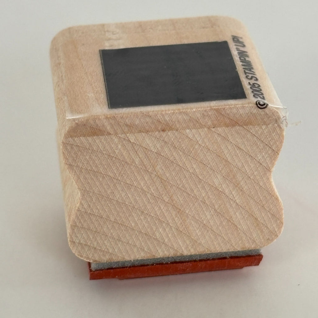 Stampin Up Rubber Stamp Square Shape 5/8 Inch Small Card Making Craft Tool