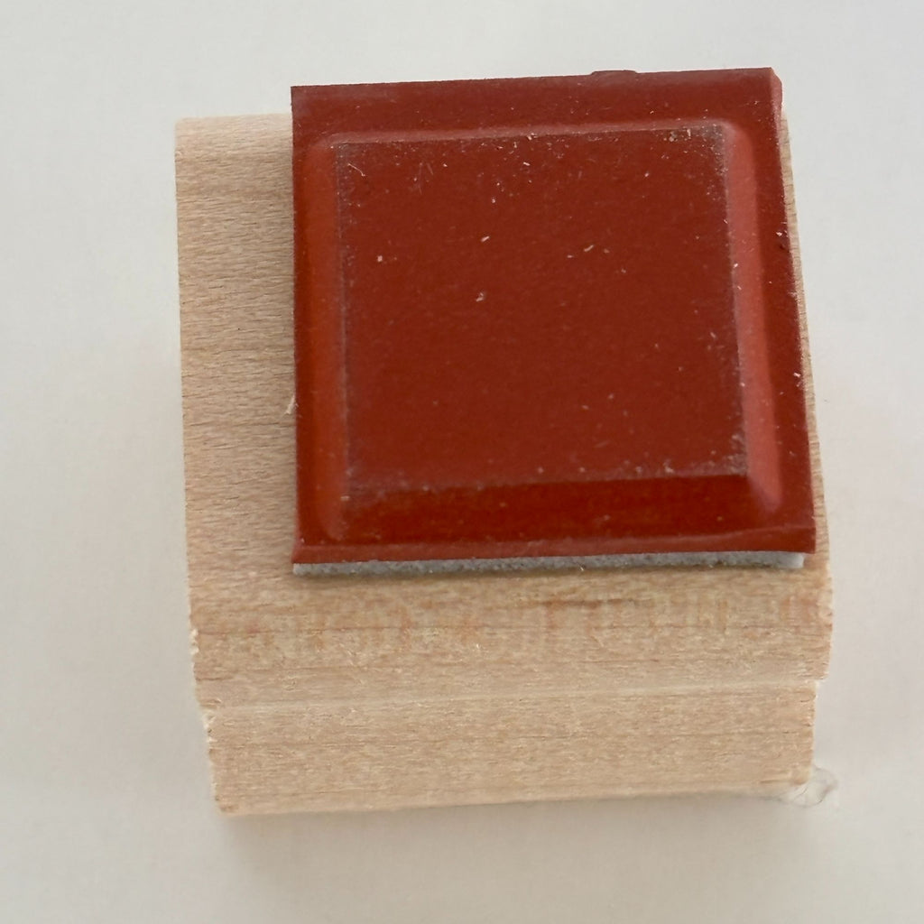 Stampin Up Rubber Stamp Square Shape 5/8 Inch Small Card Making Craft Tool