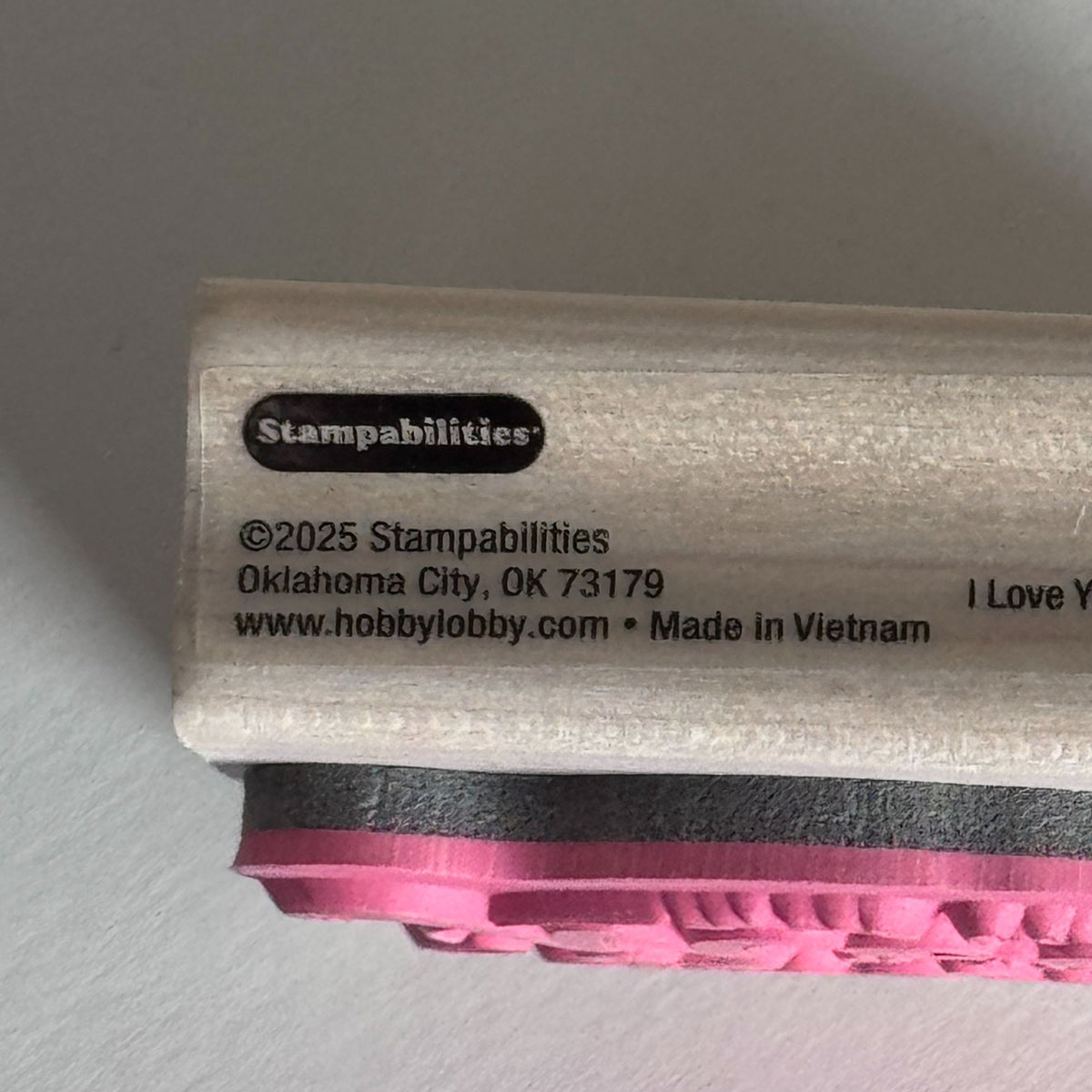 Stampabilities Rubber Stamp I Love You to the Moon and Back Cardmaking Words Sentiment