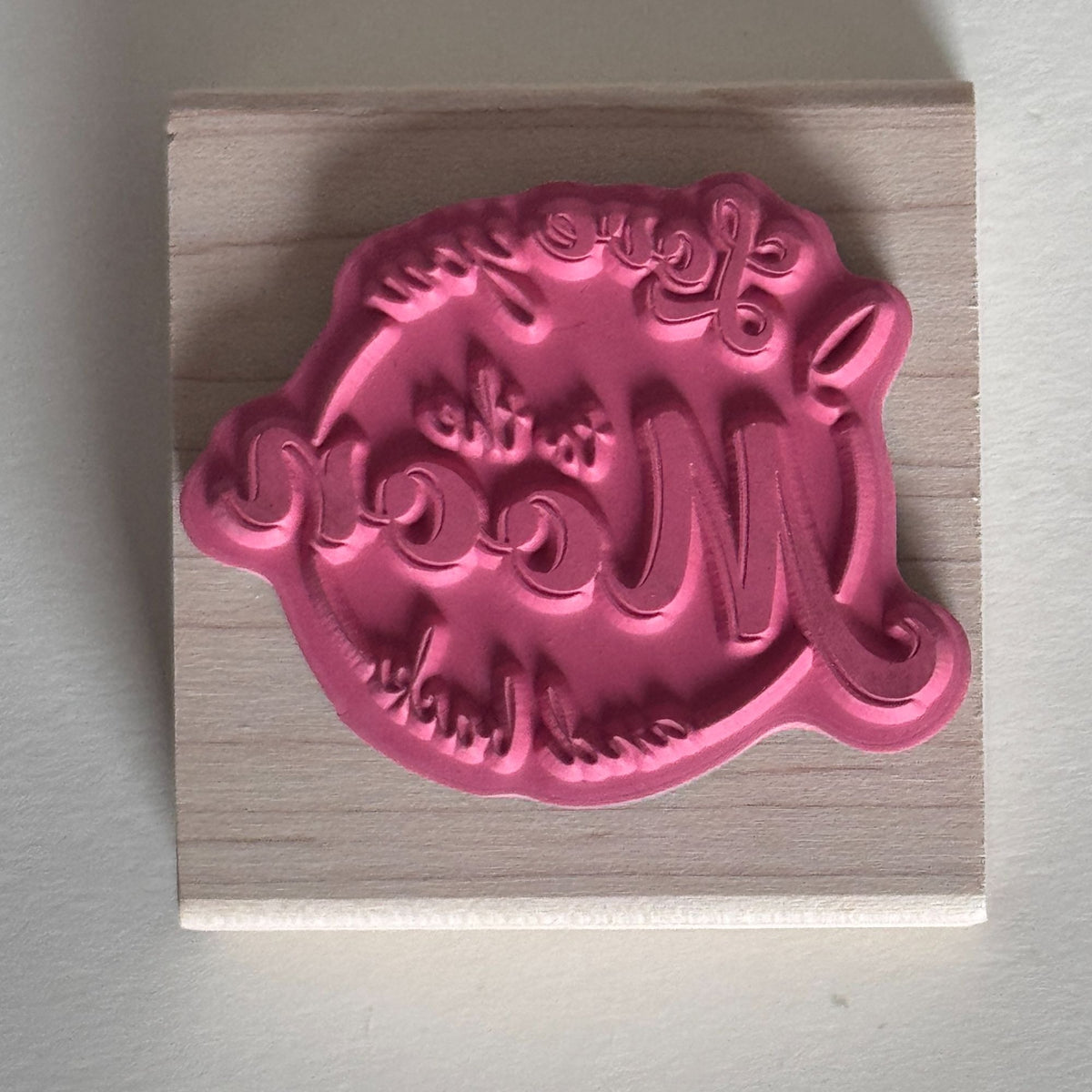 Stampabilities Rubber Stamp I Love You to the Moon and Back Cardmaking Words Sentiment