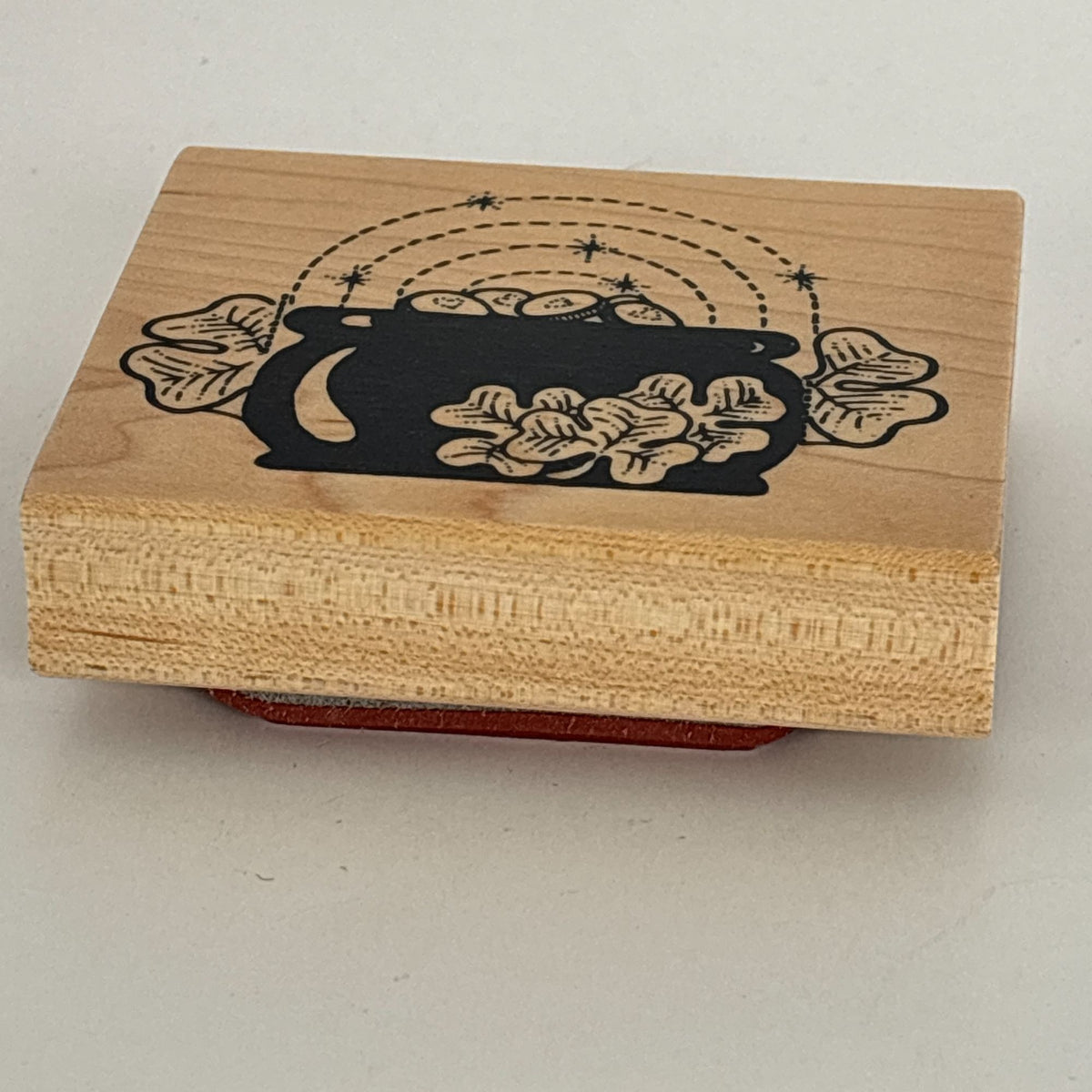 Darcies Rubber Stamp Pot of Gold Rainbow Shamrocks St Patricks Day Cardmaking Good Luck