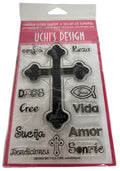 Uchis Design Spanish Clear Stamps Photopolymer Sellos en Espanol Cross Christian