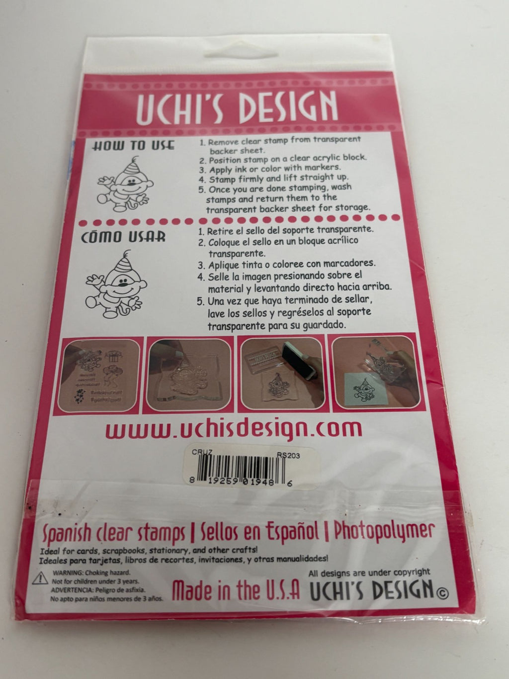 Uchis Design Spanish Clear Stamps Photopolymer Sellos en Espanol Cross Christian