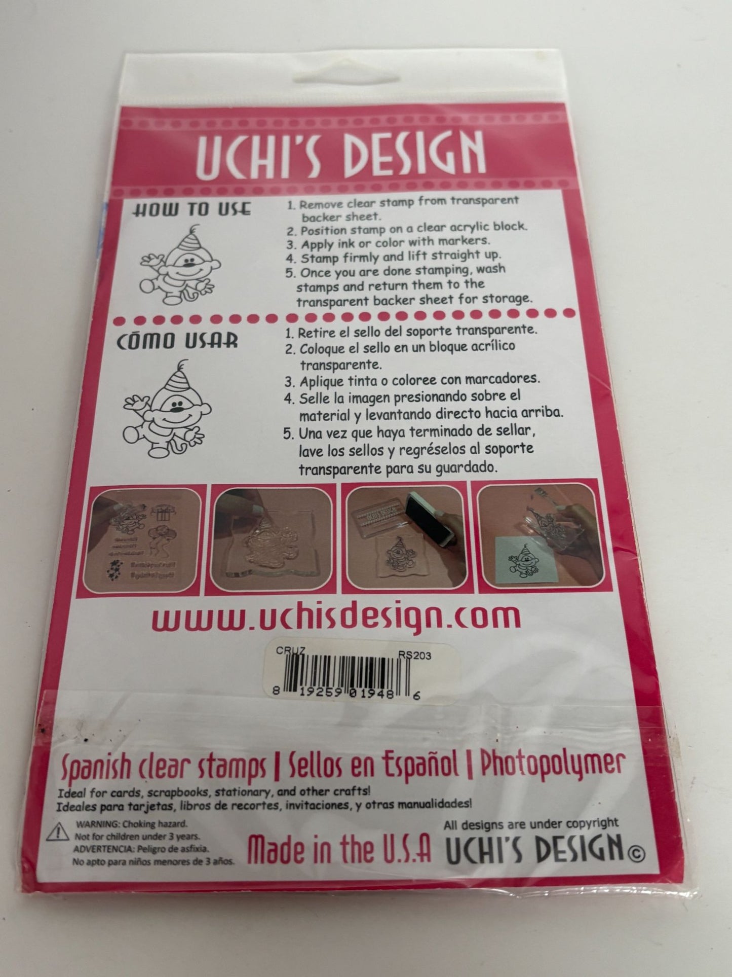 Uchis Design Spanish Clear Stamps Photopolymer Sellos en Espanol Cross Christian