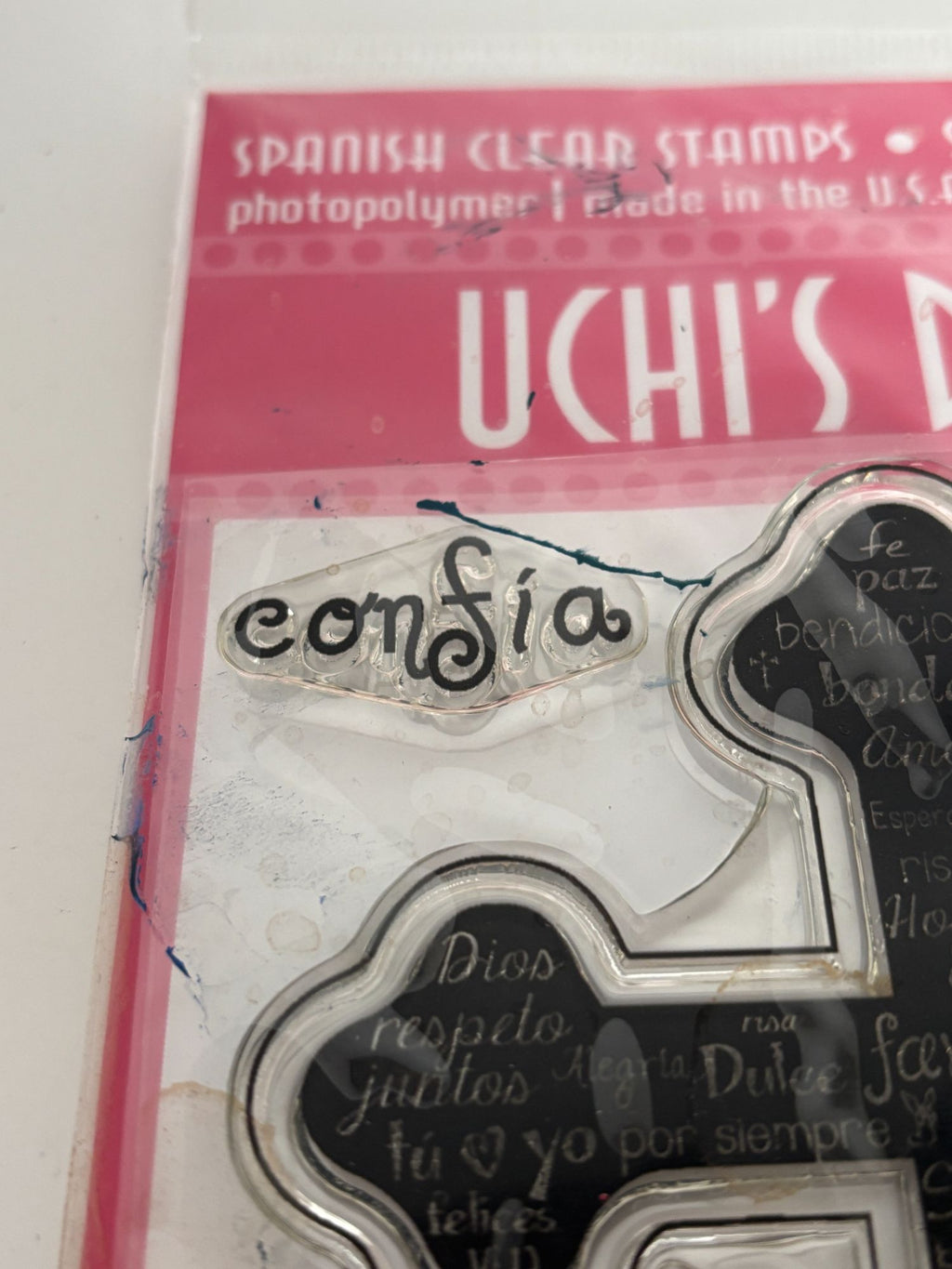 Uchis Design Spanish Clear Stamps Photopolymer Sellos en Espanol Cross Christian