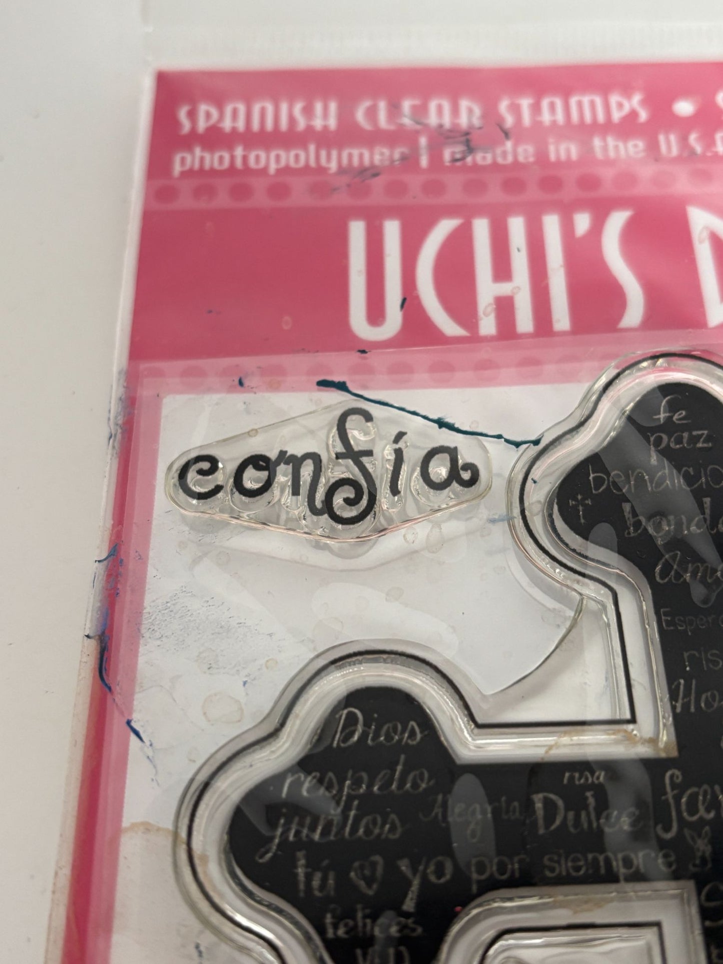 Uchis Design Spanish Clear Stamps Photopolymer Sellos en Espanol Cross Christian
