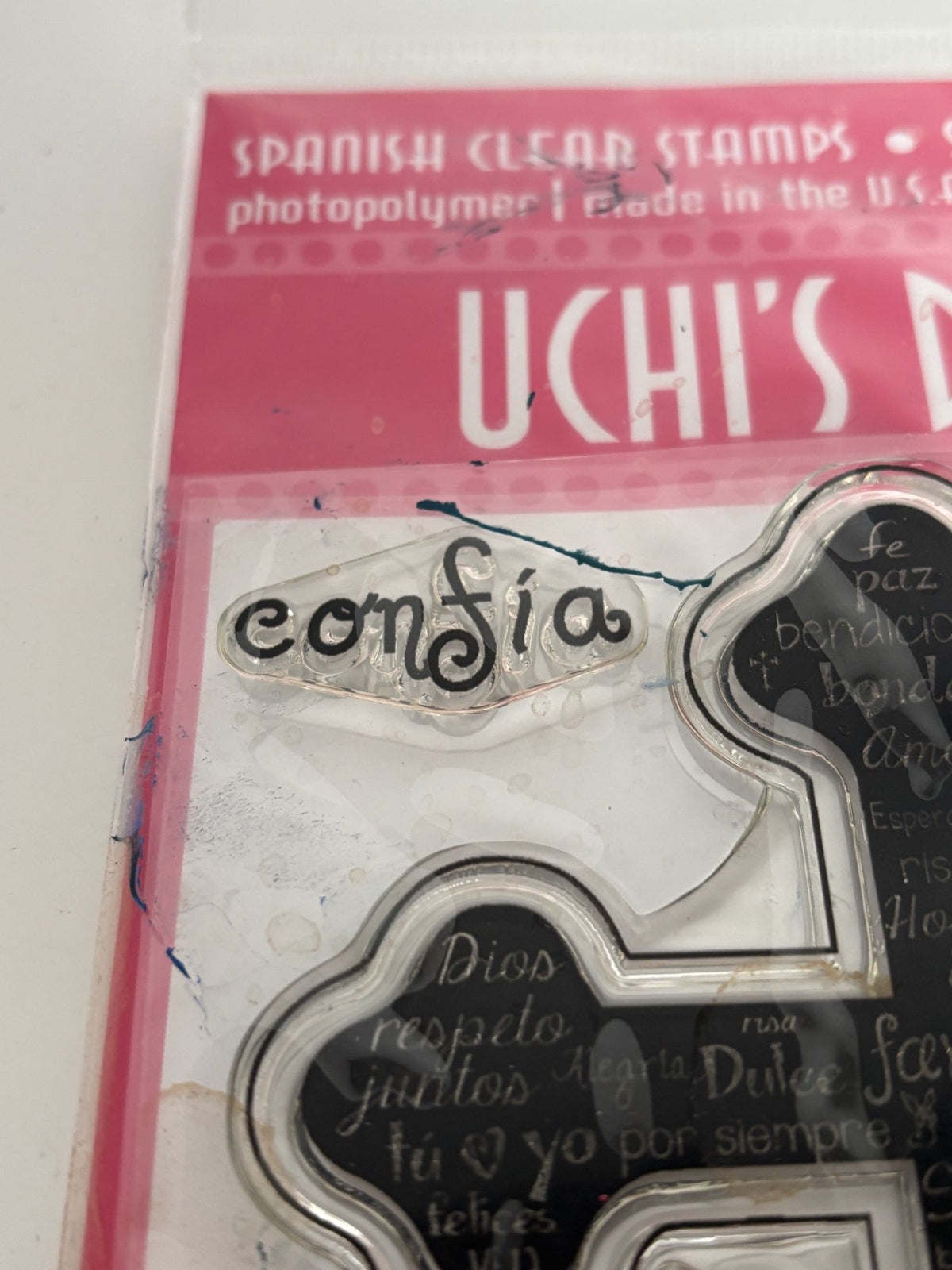 Uchis Design Spanish Clear Stamps Photopolymer Sellos en Espanol Cross Christian
