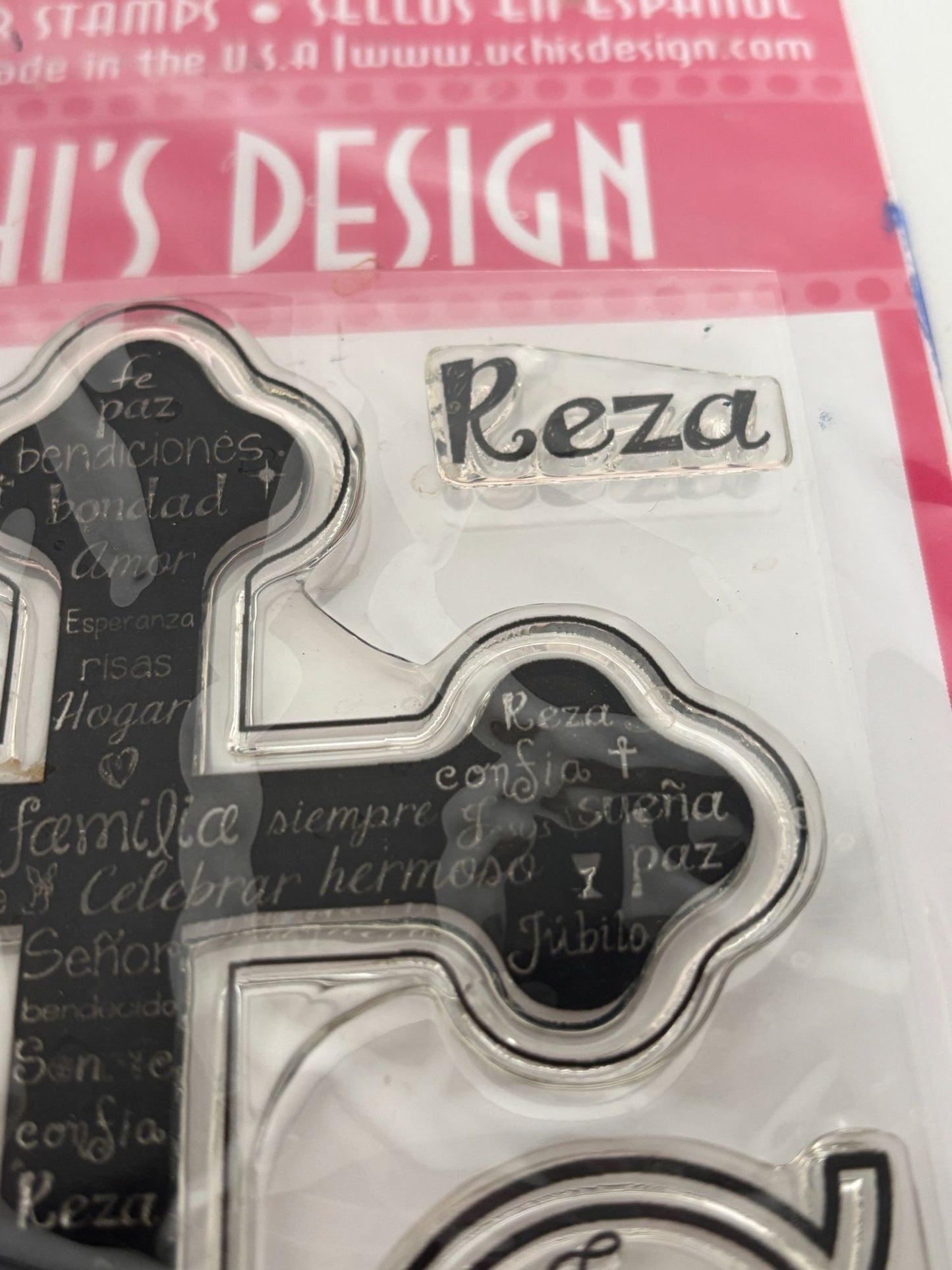 Uchis Design Spanish Clear Stamps Photopolymer Sellos en Espanol Cross Christian