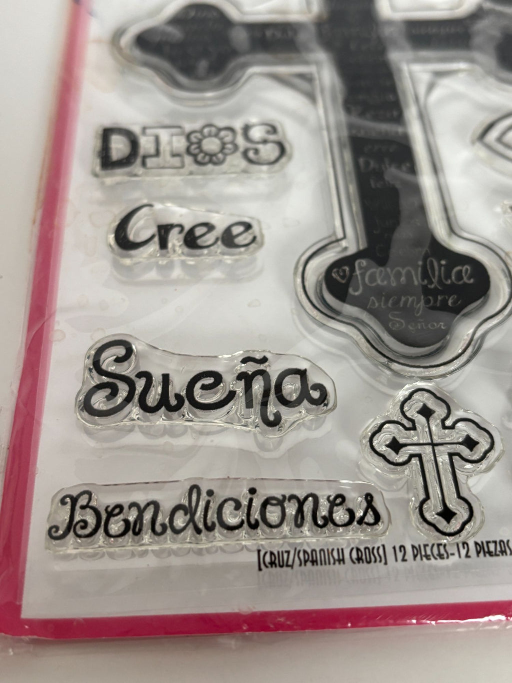 Uchis Design Spanish Clear Stamps Photopolymer Sellos en Espanol Cross Christian