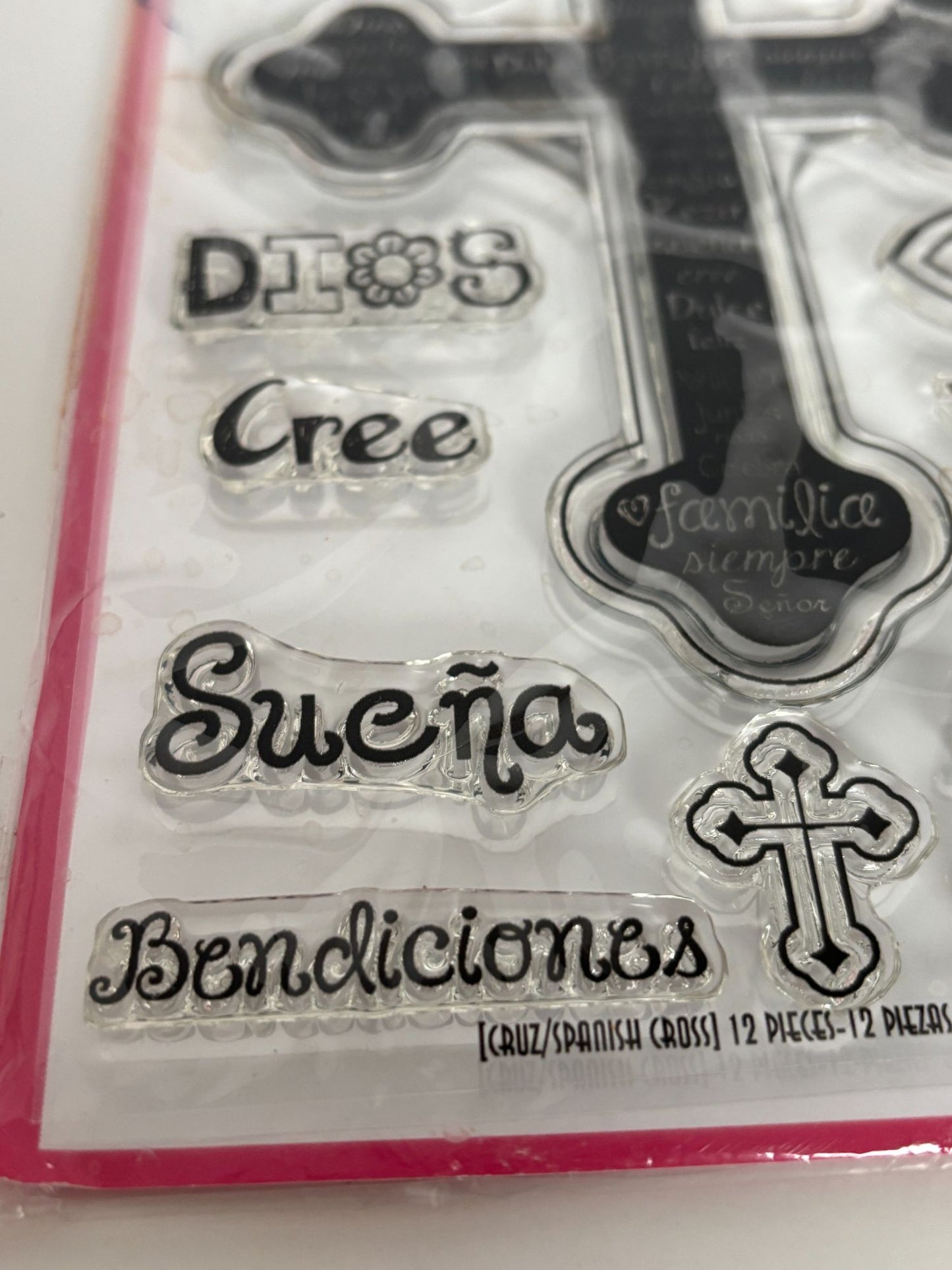 Uchis Design Spanish Clear Stamps Photopolymer Sellos en Espanol Cross Christian