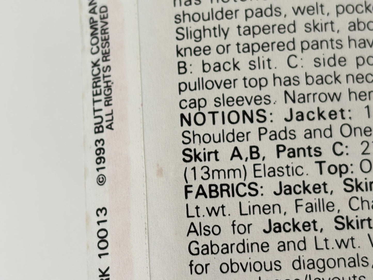 Butterick Sewing Pattern 6593 Jacket Skirt Pants Easy Suit 90s Vintage 6-14 UC