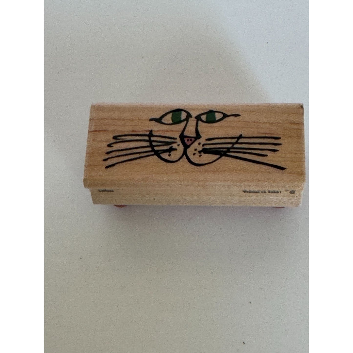 Rubber Stampede Stamp Catface Cat Face Whiskers Animal Funny Card Making Craft