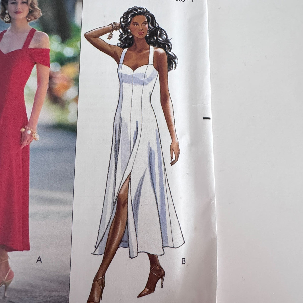 Butterick Sewing Pattern 6826 90s Slip Dress Minimalist Evening Off Shoulder 6-12 Uncut Easy