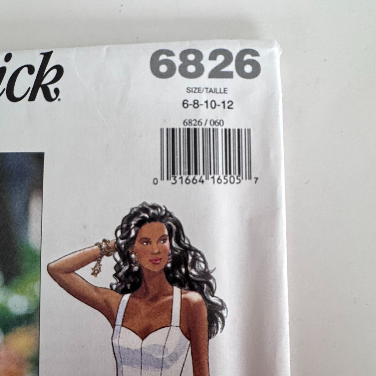 Butterick Sewing Pattern 6826 90s Slip Dress Minimalist Evening Off Shoulder 6-12 Uncut Easy