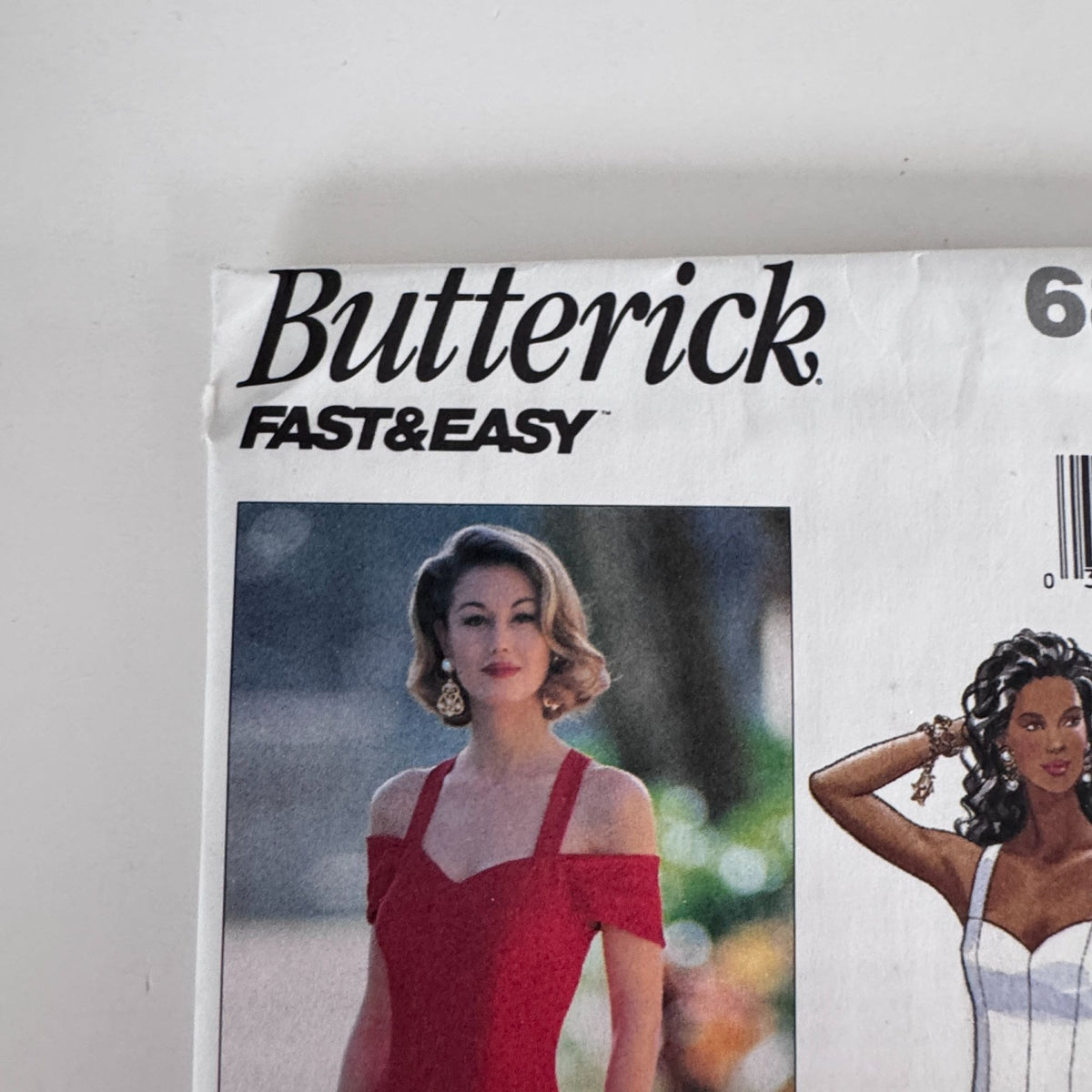 Butterick Sewing Pattern 6826 90s Slip Dress Minimalist Evening Off Shoulder 6-12 Uncut Easy