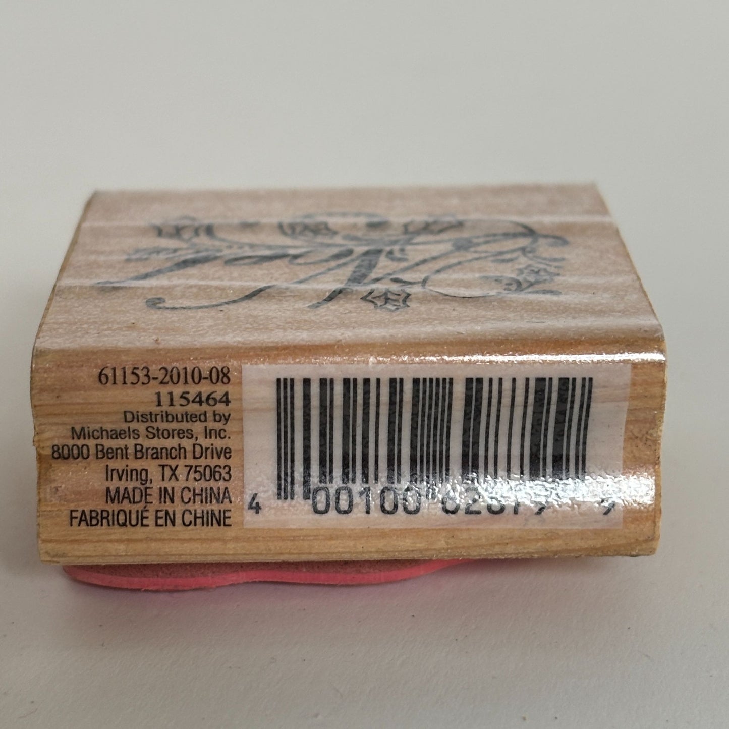 CraftSmart Rubber Stamp Noel Fancy Letters Holly Christmas Card Making Holidays