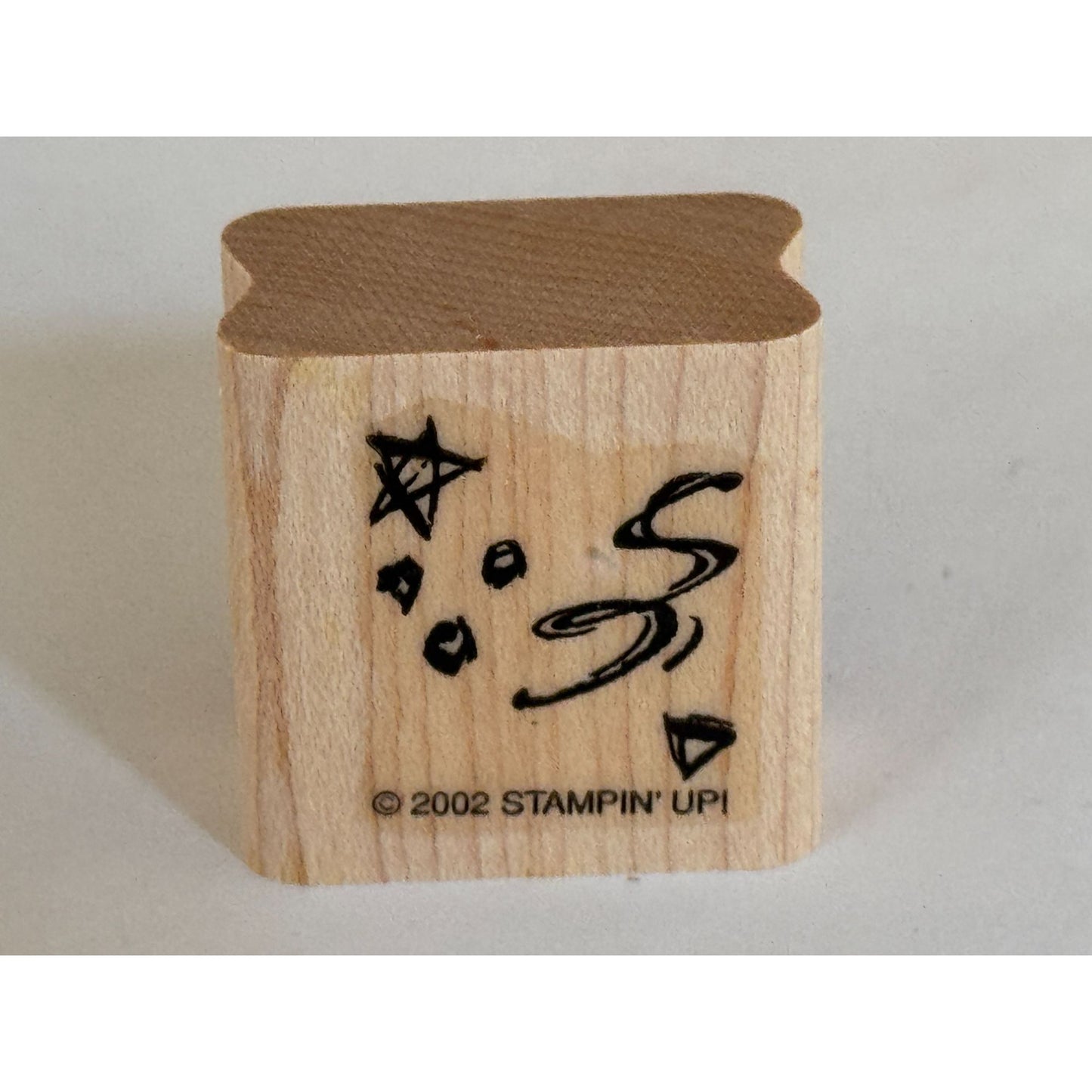 Stampin Up Rubber Stamp Star Swirl Confetti Birthday Party Celebration Ribbon