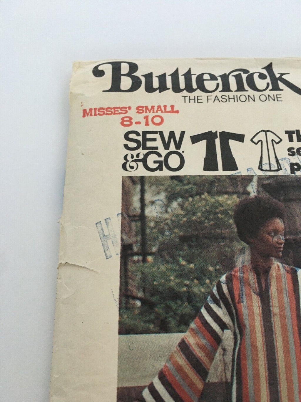 Butterick Sewing Pattern 3384 Pull Over Caftan 1970s Ankle Length Small 8 10
