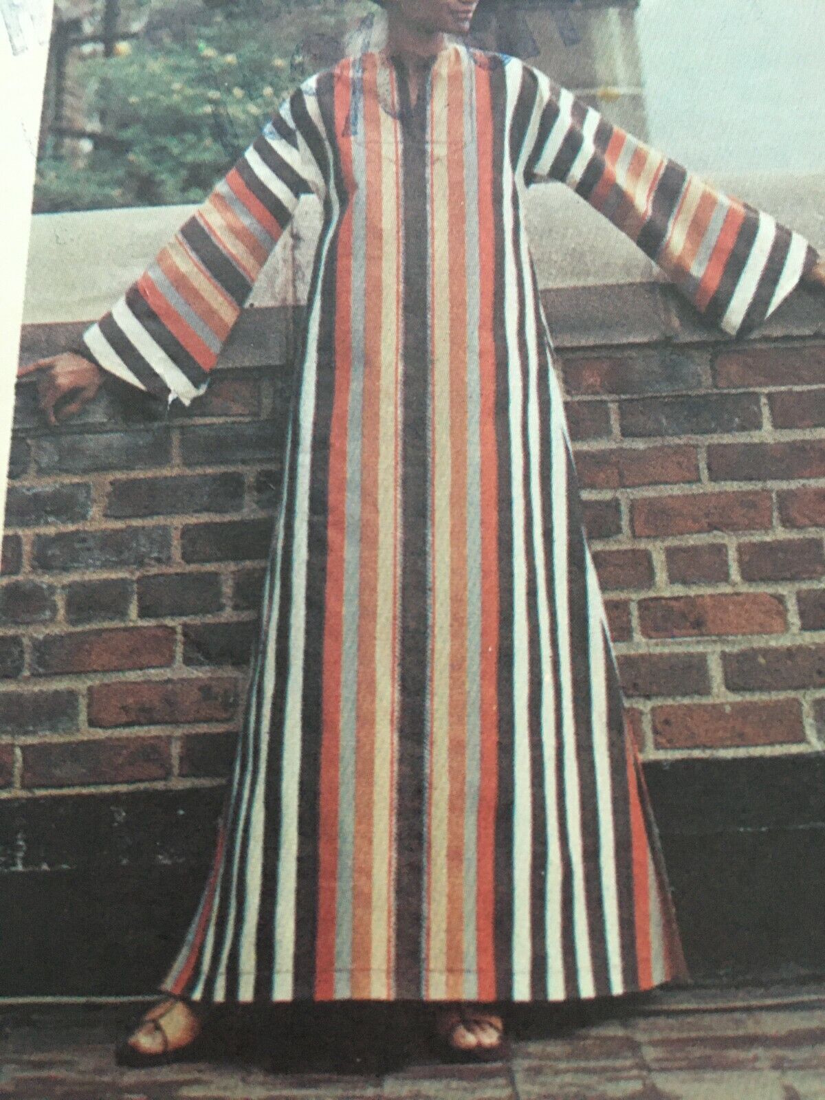 Butterick Sewing Pattern 3384 Pull Over Caftan 1970s Ankle Length Small 8 10