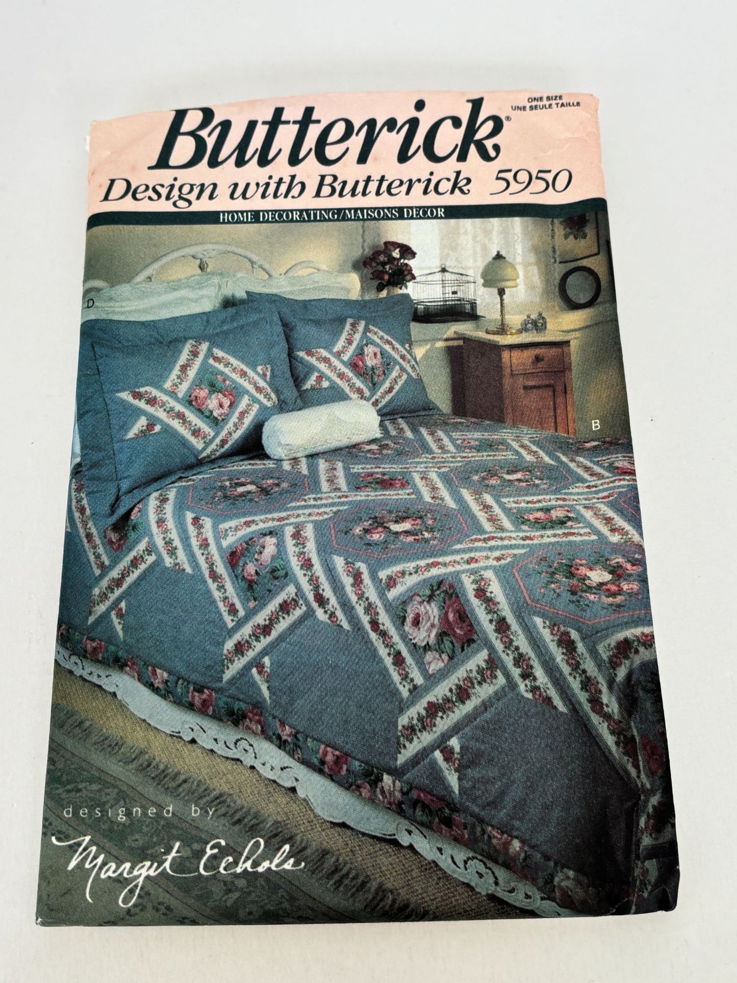 Butterick Sewing Pattern 5950 Home Decorating Quilt Wall Hanging Pillow Shams