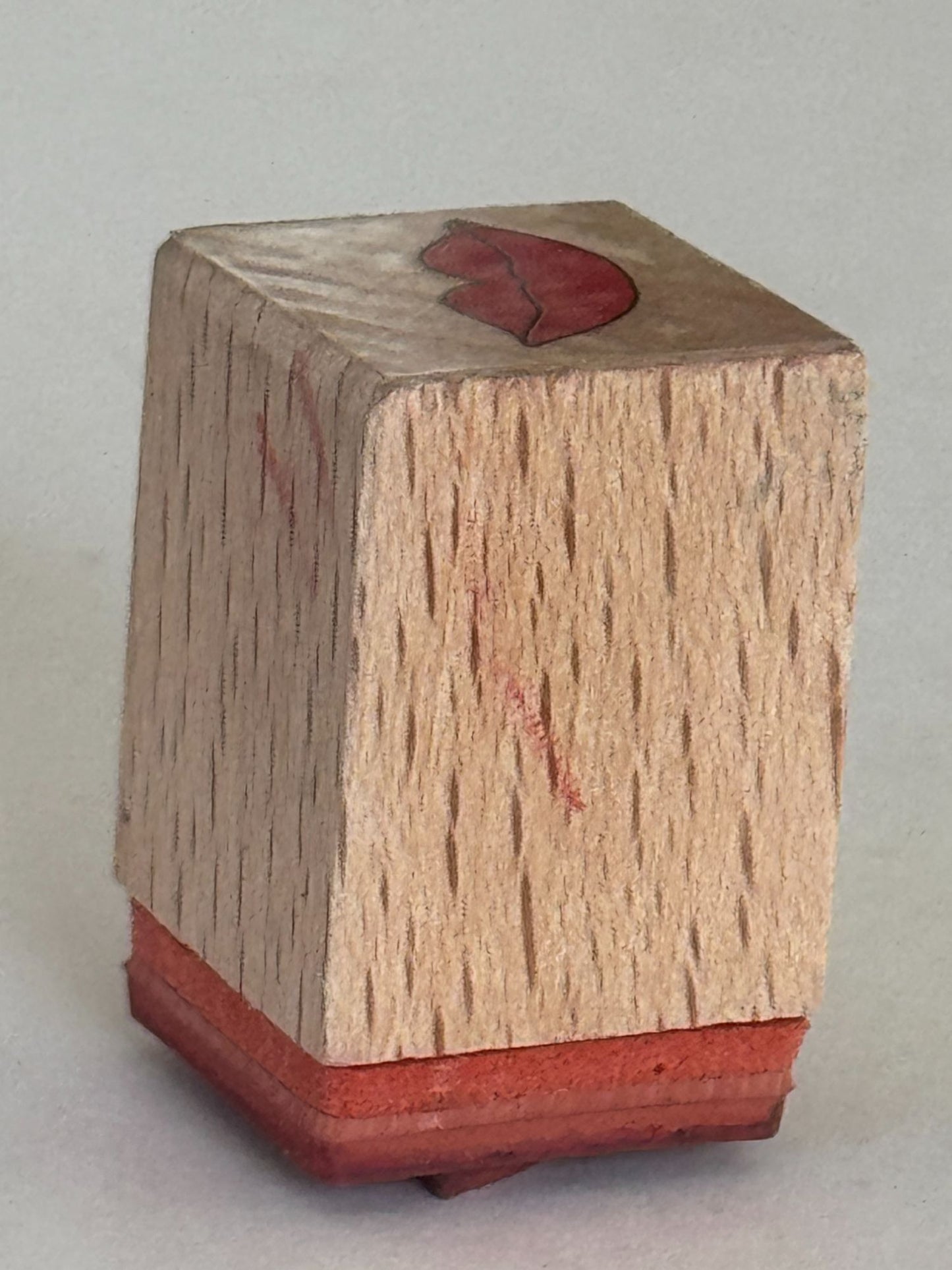 Red Lips Wooden Rubber Stamp Valentines Day Cardmaking Love Kiss Mouth Smile