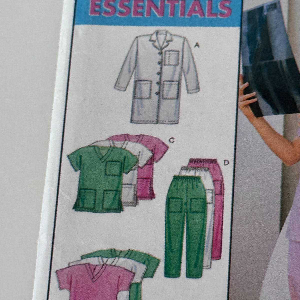 McCalls Sewing Pattern M6107 Medical Scrubs Lab Coat Doctor Nurse Uniform 42-48 Uncut Hospital