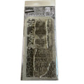 Stampers Anonymous Tim Holtz Mixed Media Clear Stamps Stencil Set Safari Print