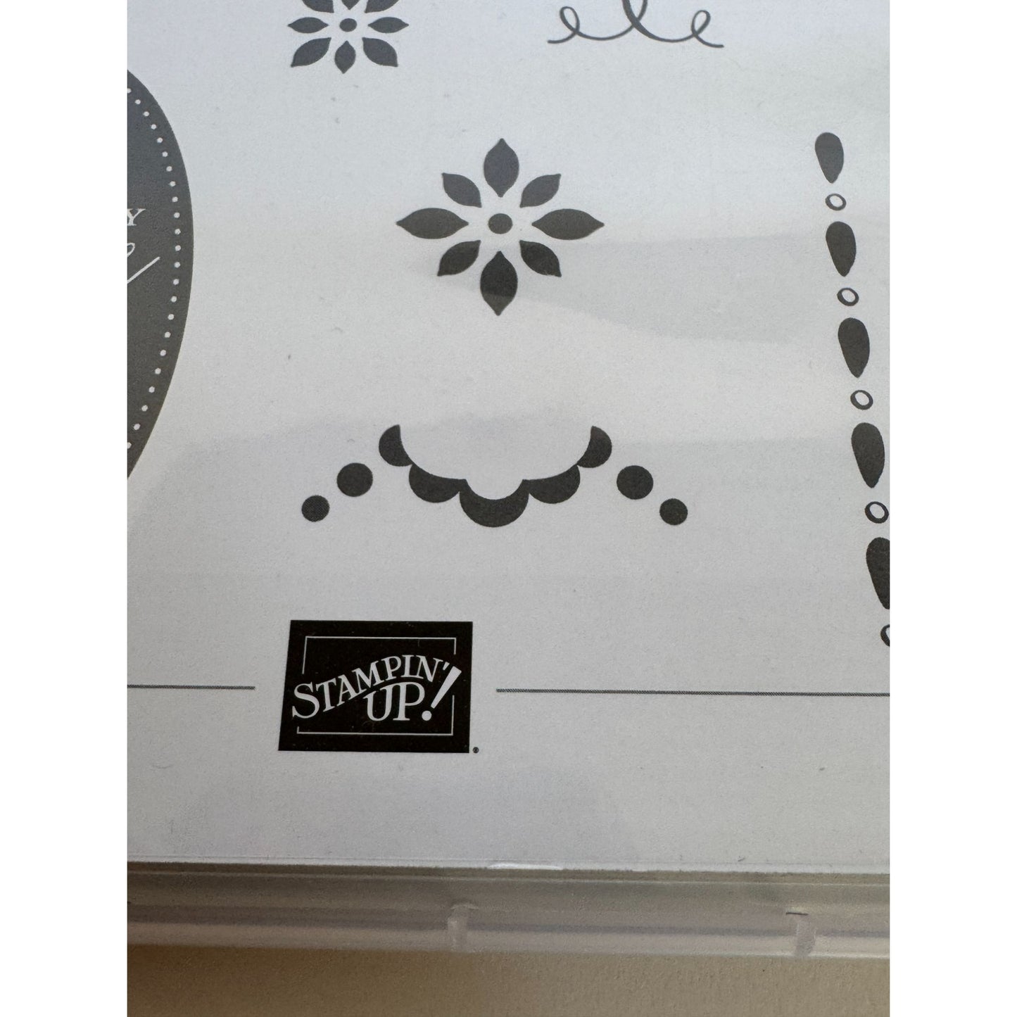 Stampin Up Clear Mount Rubber Stamp Set Detailed With Love Words Happy Birthday