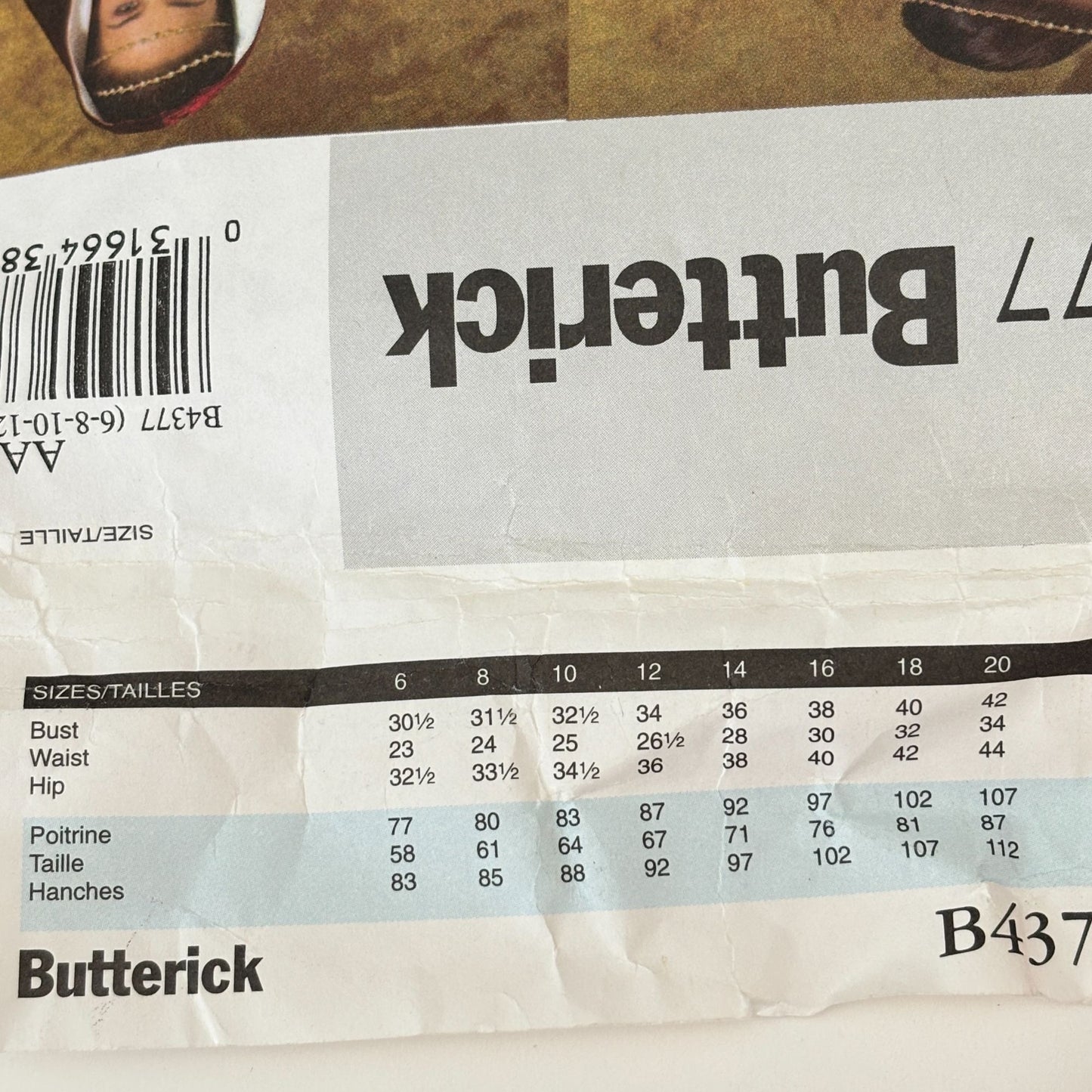 Butterick Sewing Pattern B4377 Medieval Dress Floor Length Cape Costume 6-12 Uncut Renaissance Festival