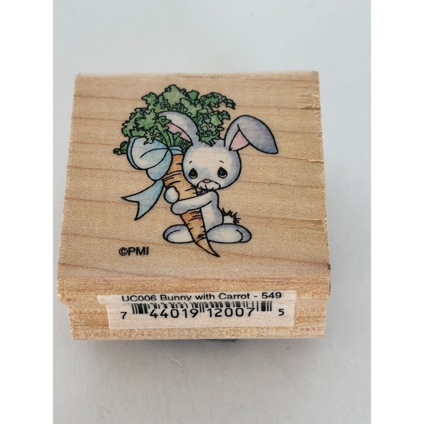 Precious Moments Rubber Stamp Bunny Rabbit Carrot Stampendous Easter Spring Card