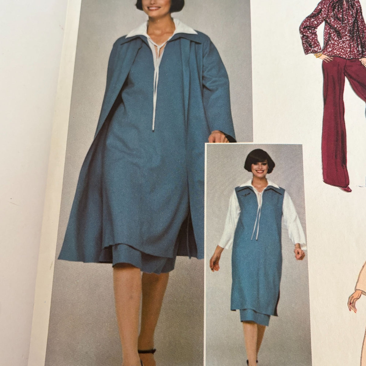 Vogue Paris Original Sewing Pattern 1398 Chloe Coat Jumper Skirt Pants 1970s 10 Uncut