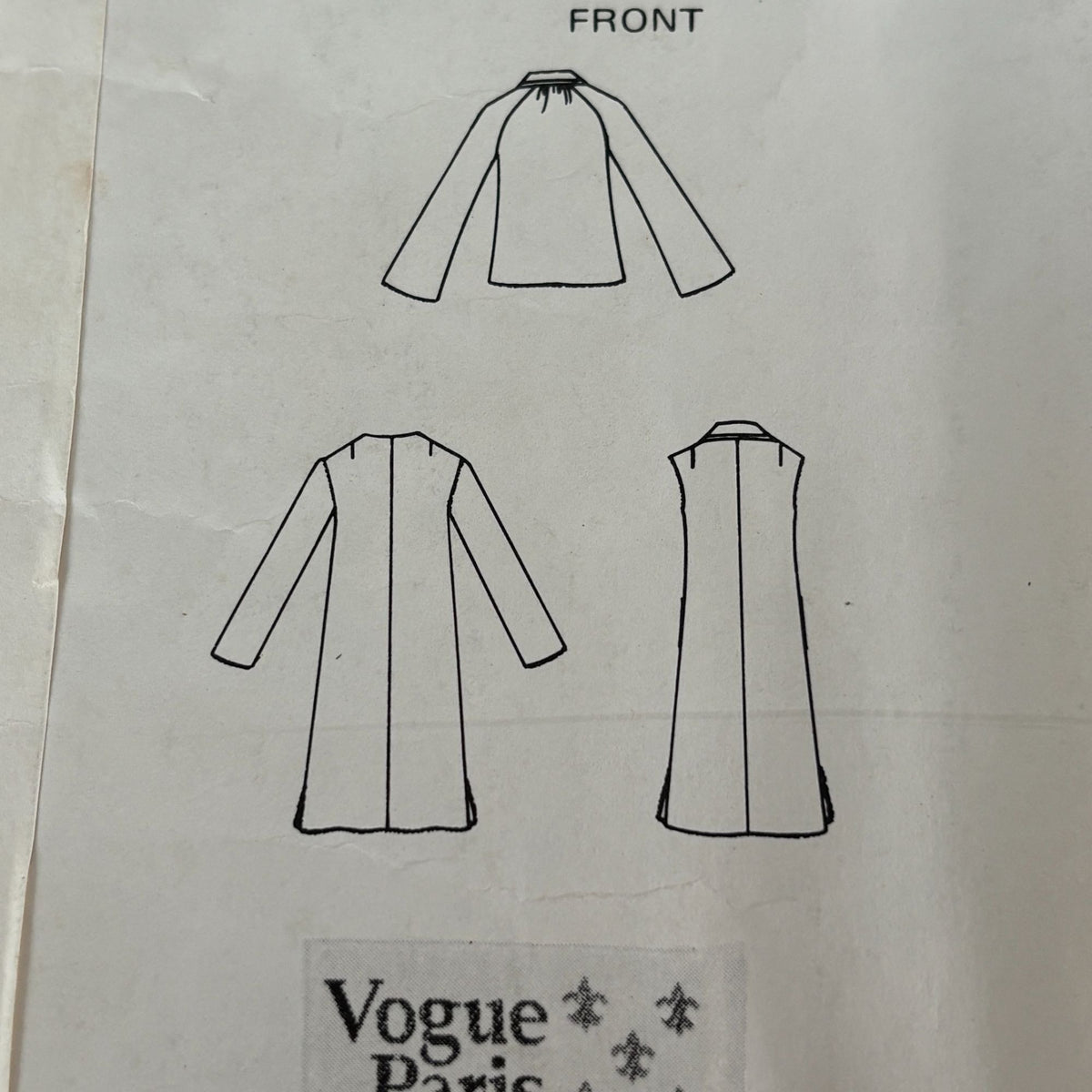 Vogue Paris Original Sewing Pattern 1398 Chloe Coat Jumper Skirt Pants 1970s 10 Uncut