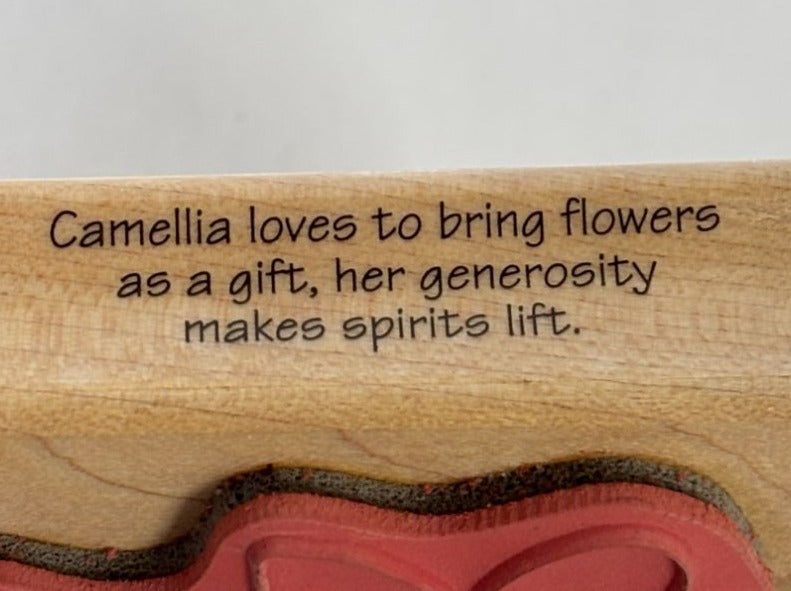 Stamps Happen Wood Rubber Stamp Fairy Design Camellia Floral Bouquet Card Making