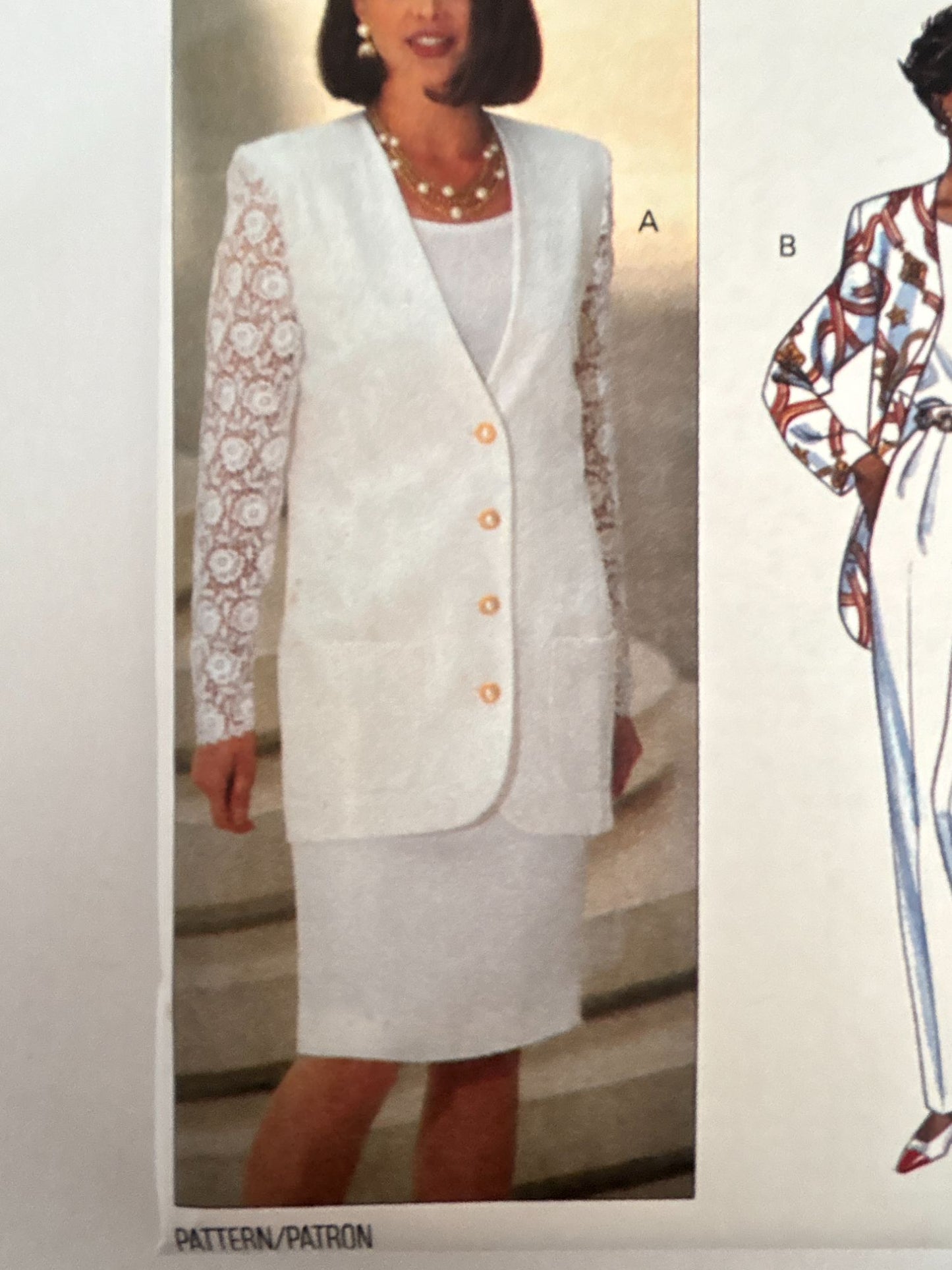 Butterick Sewing Pattern 6648 Jacket Skirt Suit Pants 90s Coastal Uncut 12 14 16