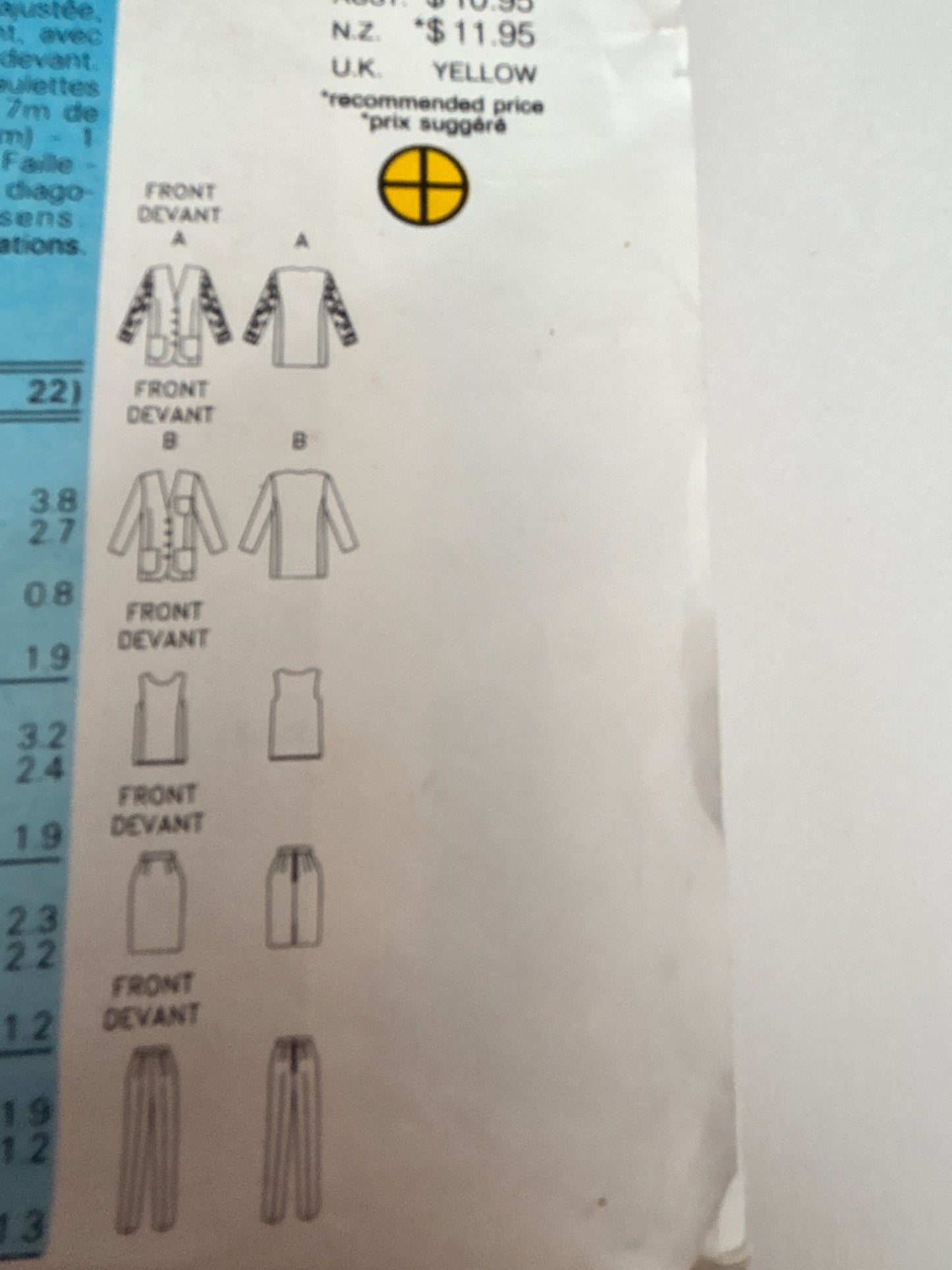 Butterick Sewing Pattern 6648 Jacket Skirt Suit Pants 90s Coastal Uncut 12 14 16