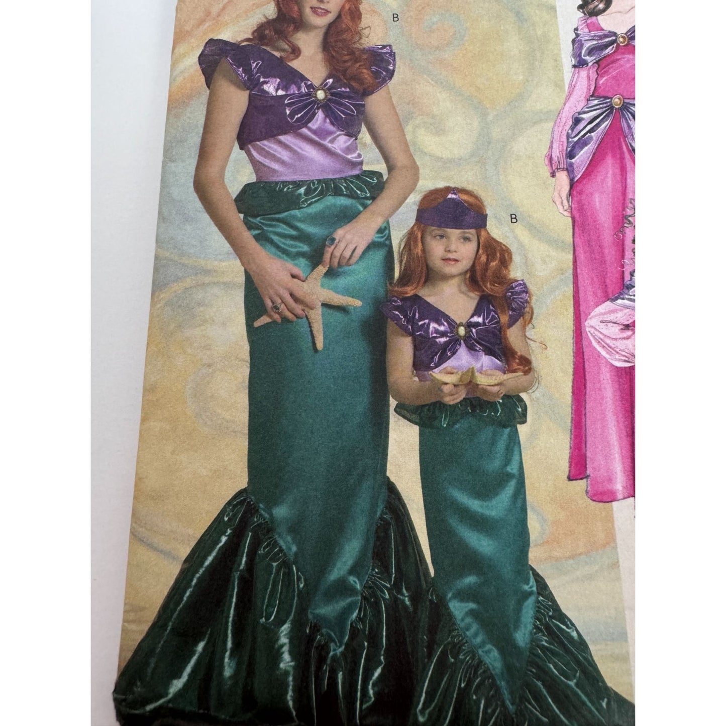 McCalls Sewing Pattern M5498 Mermaid Princess Costumes Halloween Girls 3-8 Uncut