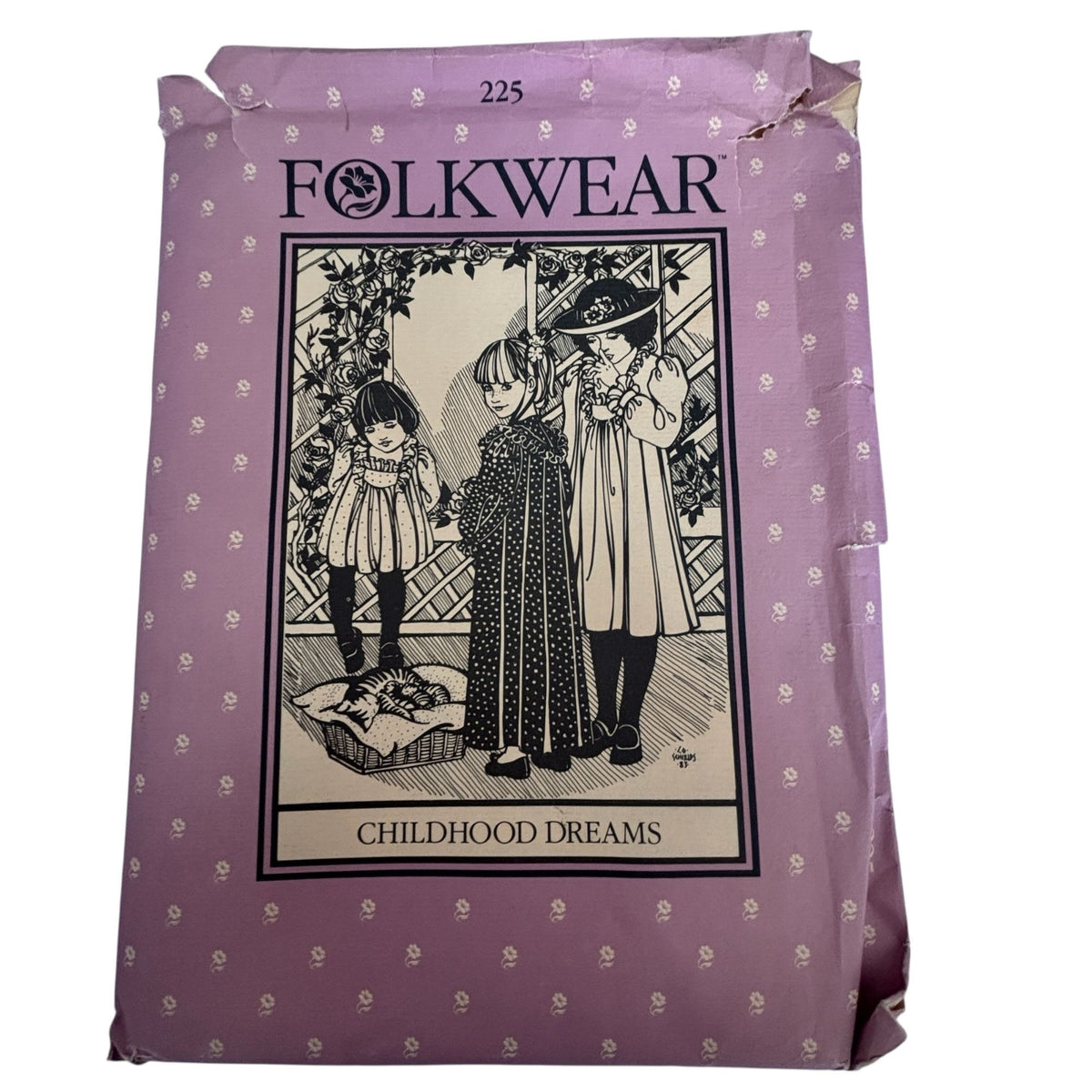 Folkwear Sewing Pattern 225 Childhood Dreams Prairie Dress Girls 2-12 Nightgown Uncut